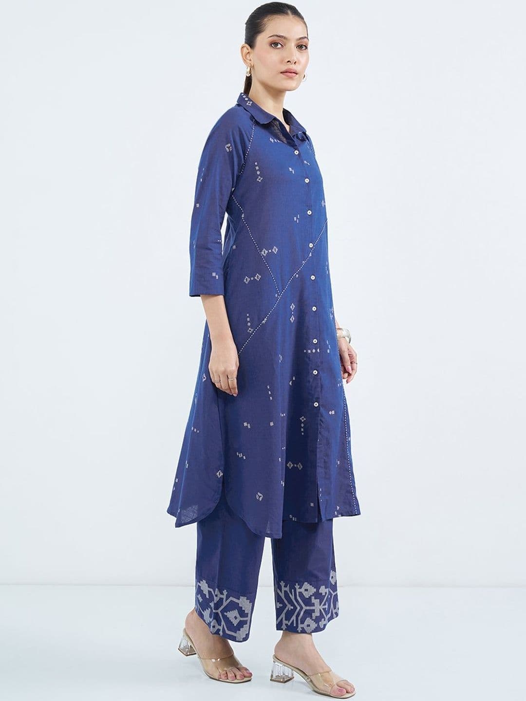 RANGMANCH BY PANTALOONS Women Geometric Printed Dobby Kurta thumbnail 4