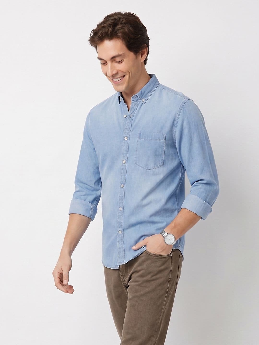 Mast & Harbour Washed Pure Cotton Casual Shirt thumbnail 3