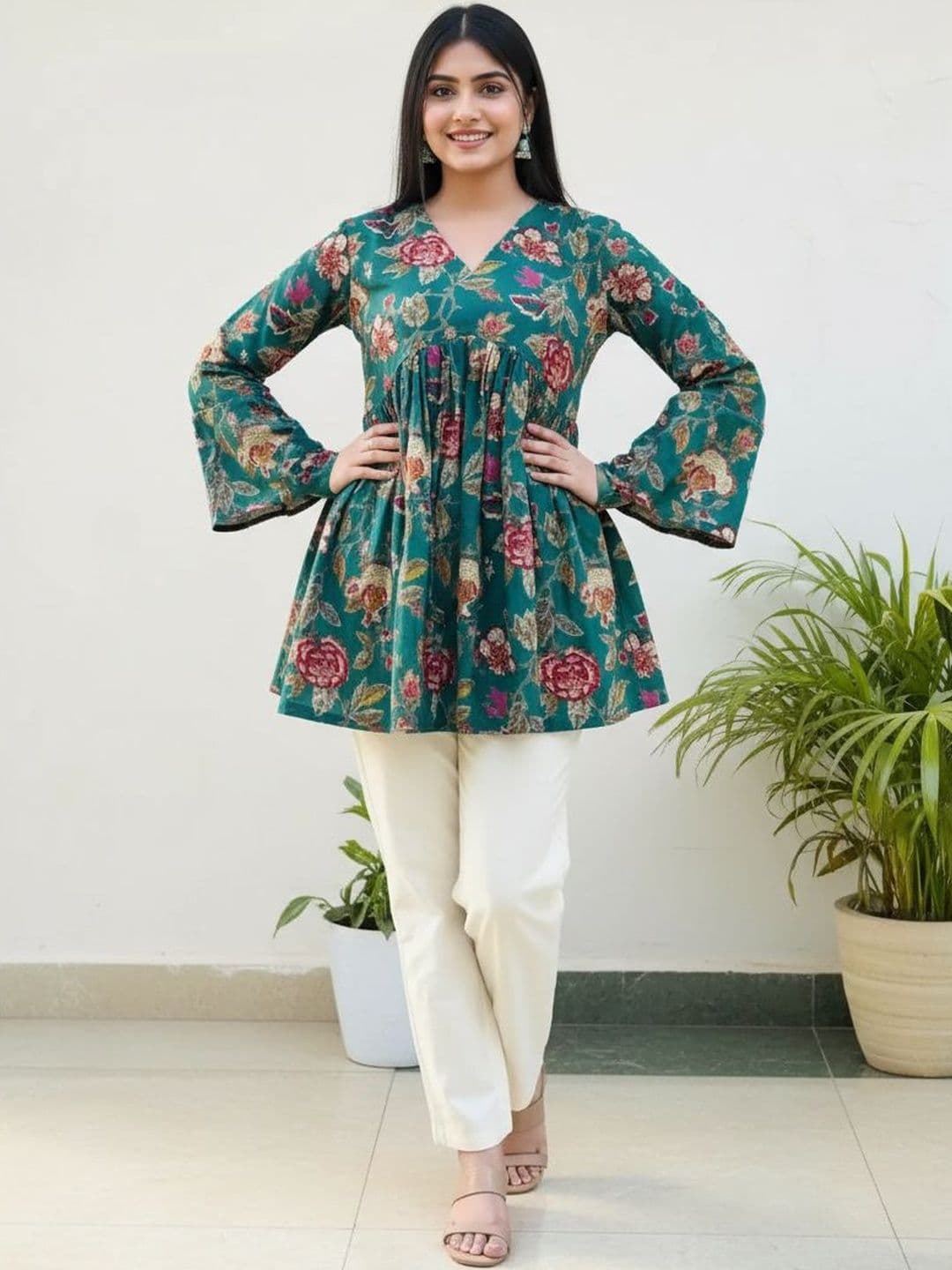Bibhatsu Floral Print Top thumbnail 5