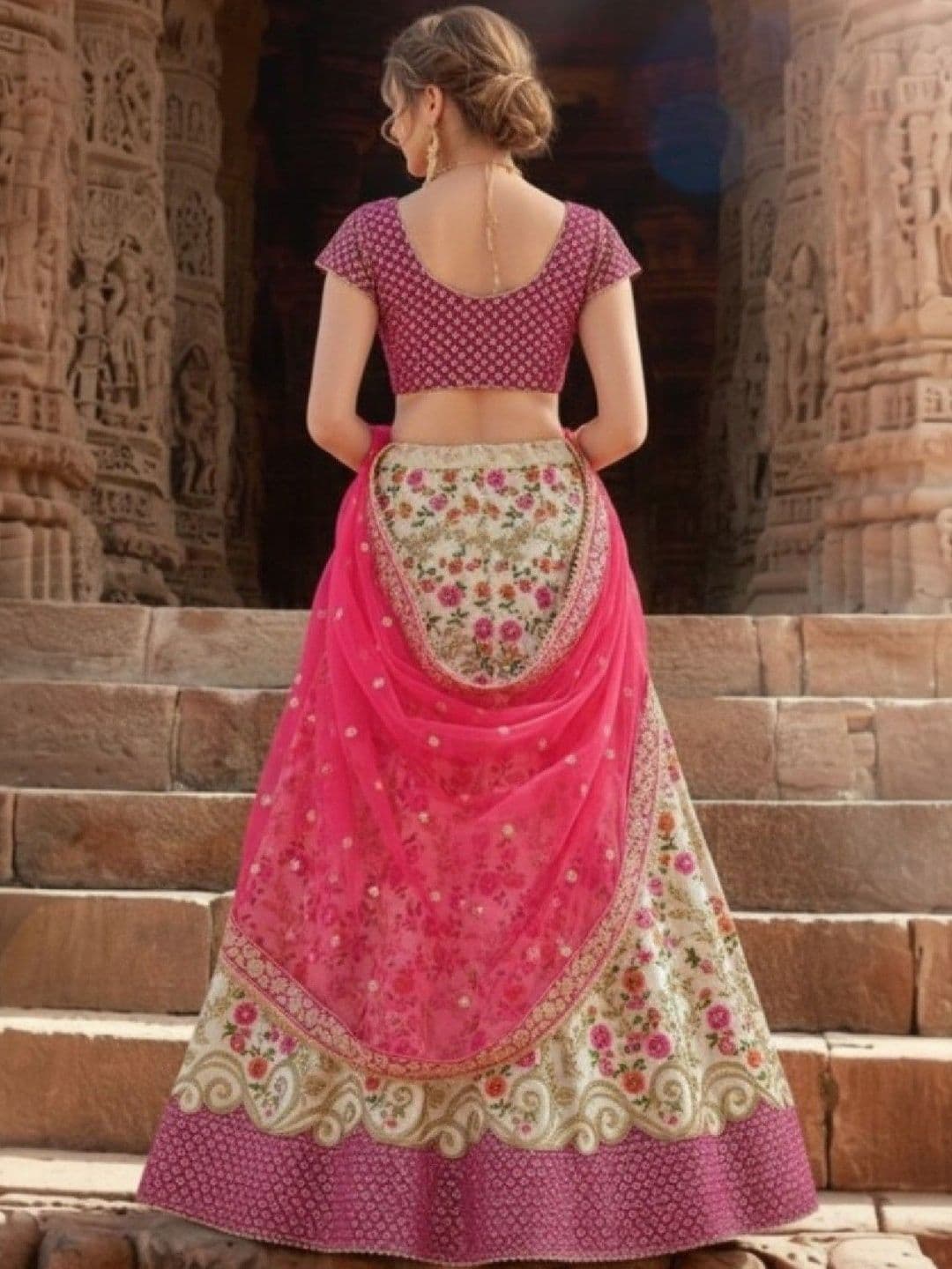 SUTRAAYA Embroidered Work Ready to Wear Lehenga & Blouse With Dupatta thumbnail 5