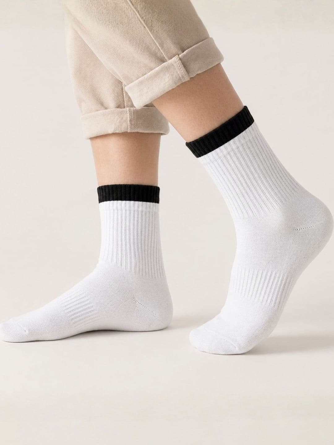 Sockscarving Unisex Pack of 3 Cotton Colourblocked Above Ankle Socks thumbnail 2