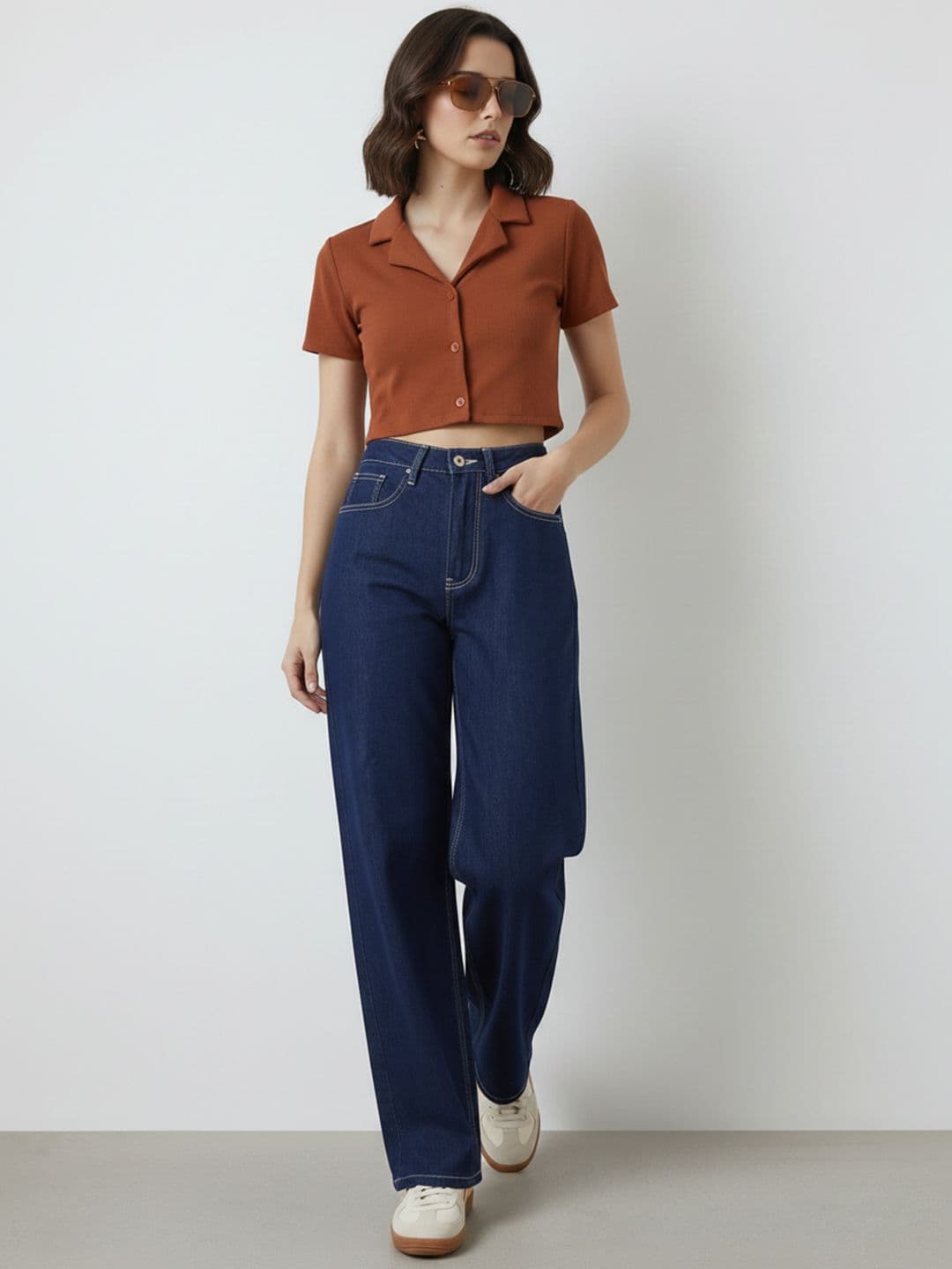 Mast & Harbour Women Relaxed Fit Stretchable Jeans thumbnail 7