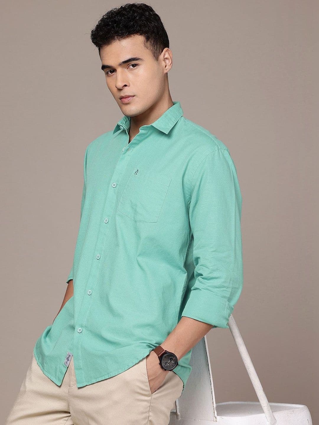 BS BLUE SQUAD Cotton Linen Casual Shirt thumbnail 2