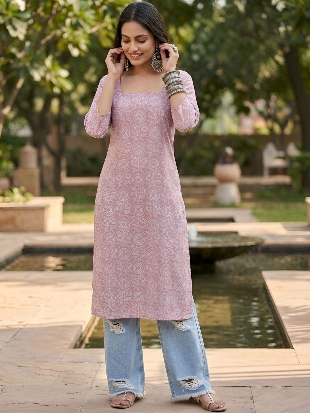 Anouk Rustic Women Ethnic Motifs Printed Kurta thumbnail 4