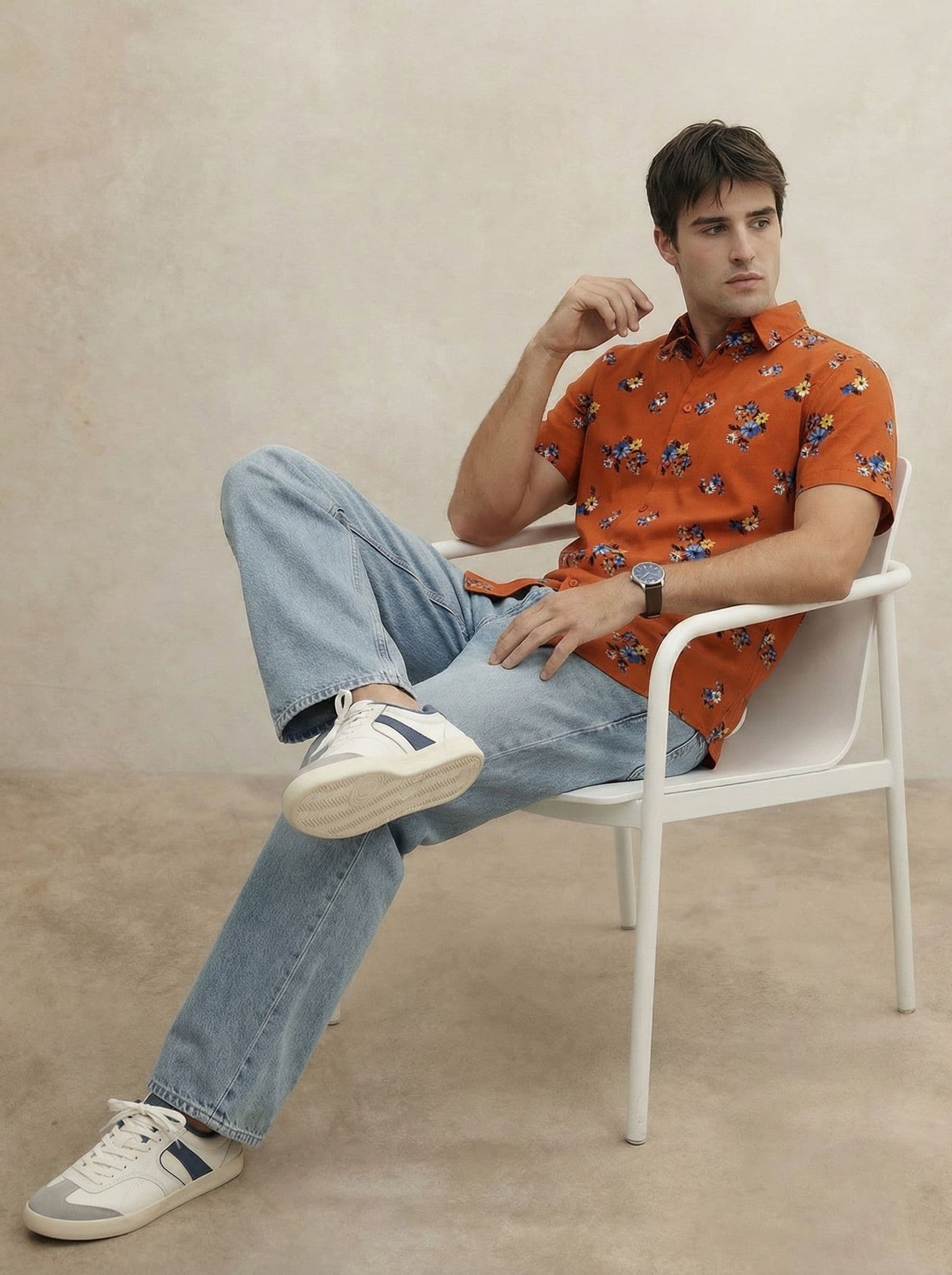 THE SHIRT CODE Floral Printed Pure Cotton Casual Shirt thumbnail 2