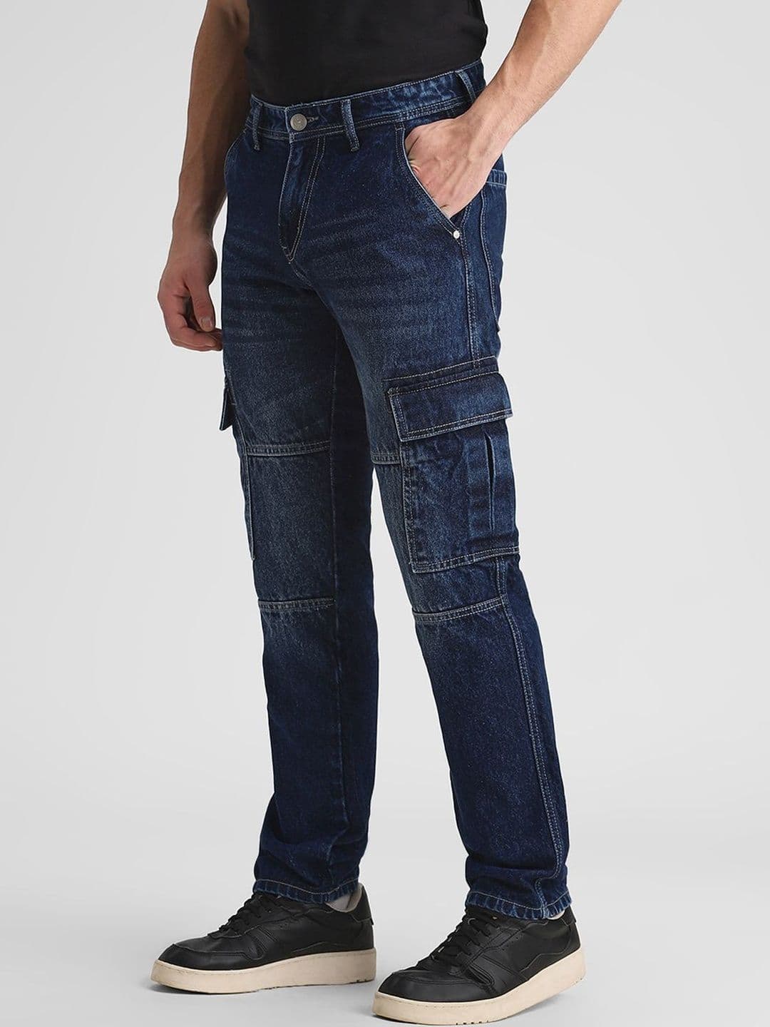 Klub Fox Men Straight Fit Cargos Jeans thumbnail 3