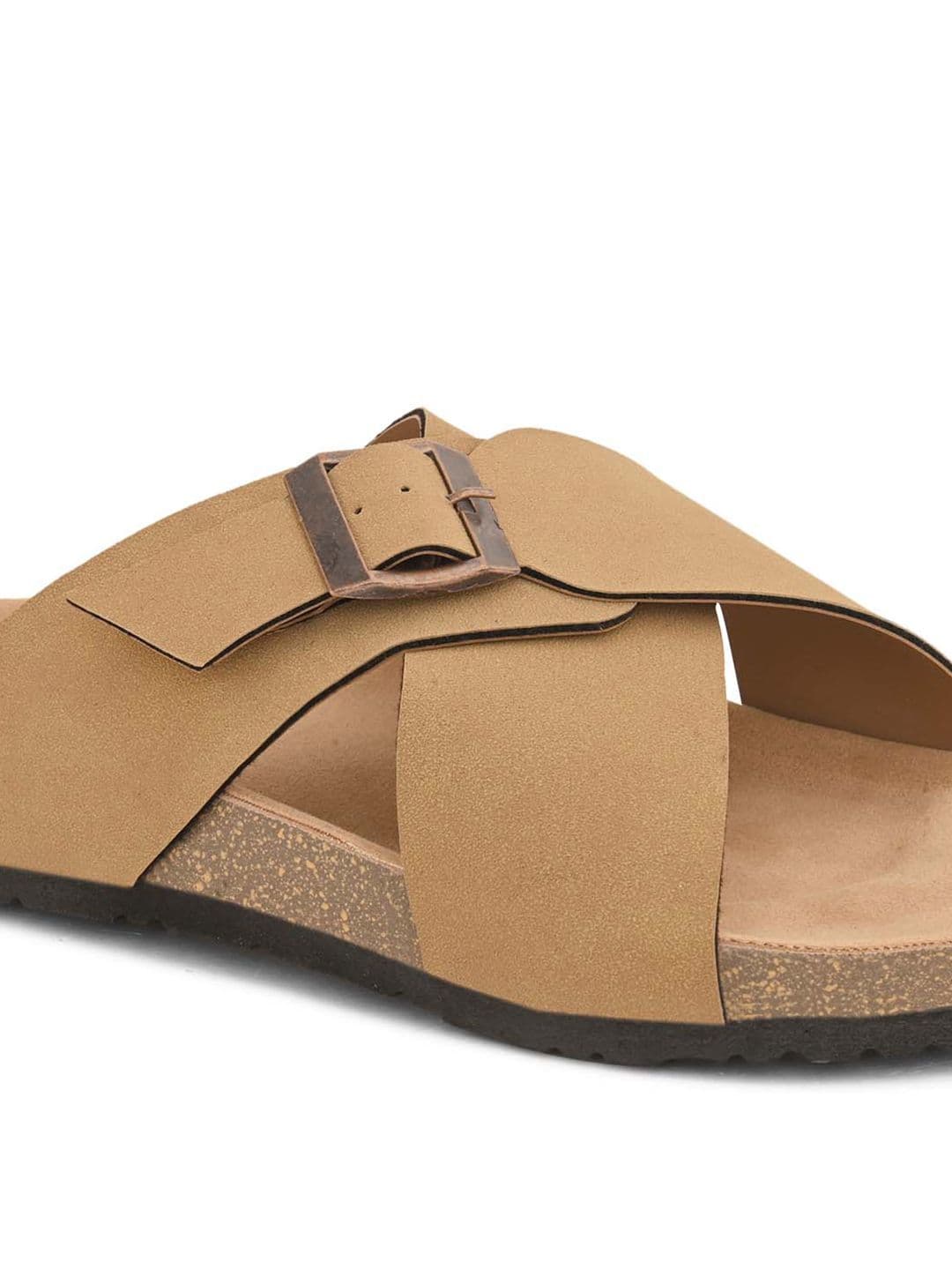 HERE&NOW Men Leather Comfort Sandals thumbnail 3