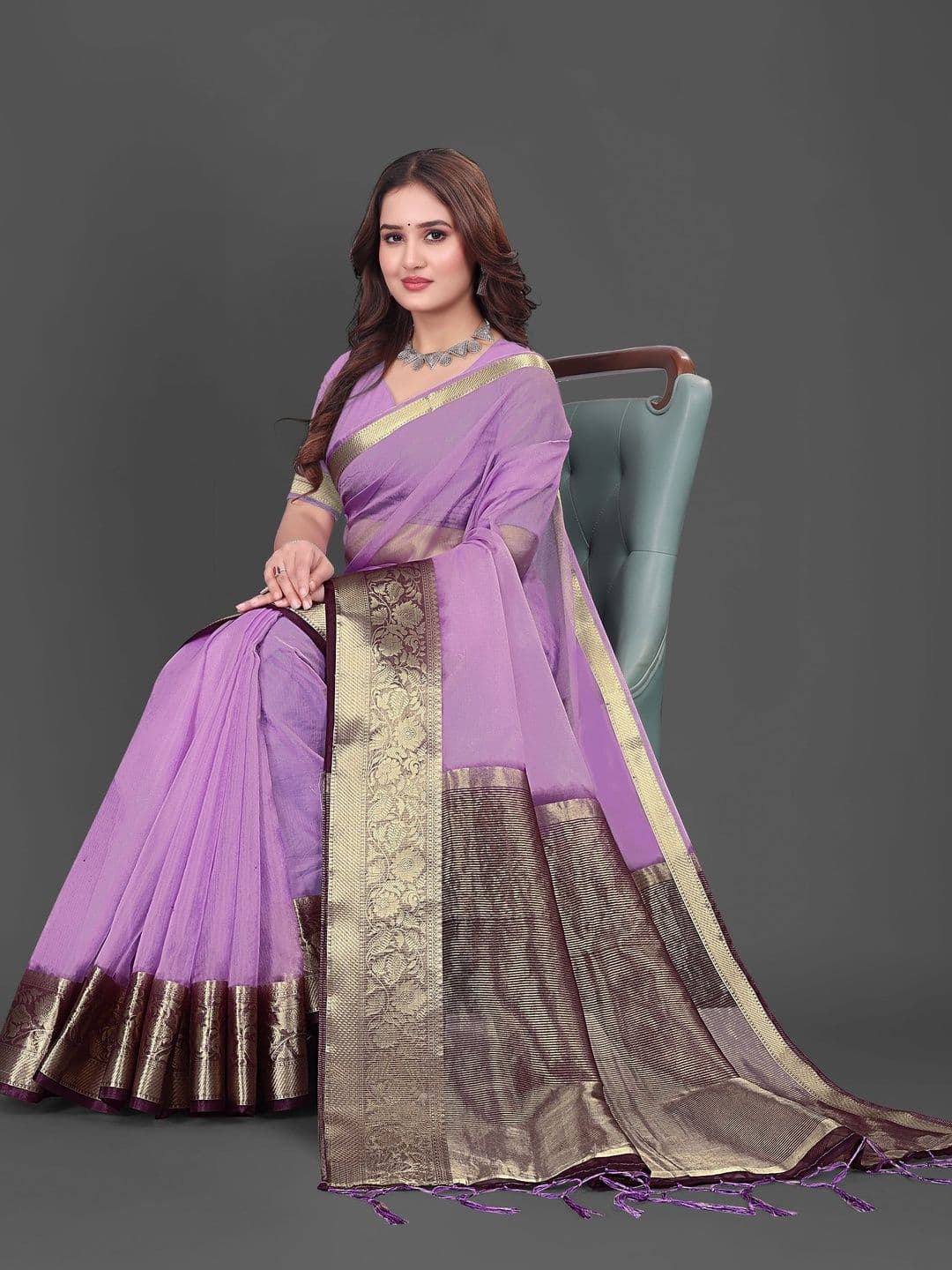 KOTHARI SBT Woven Design Zari Organza Handloom Patola Saree thumbnail 3