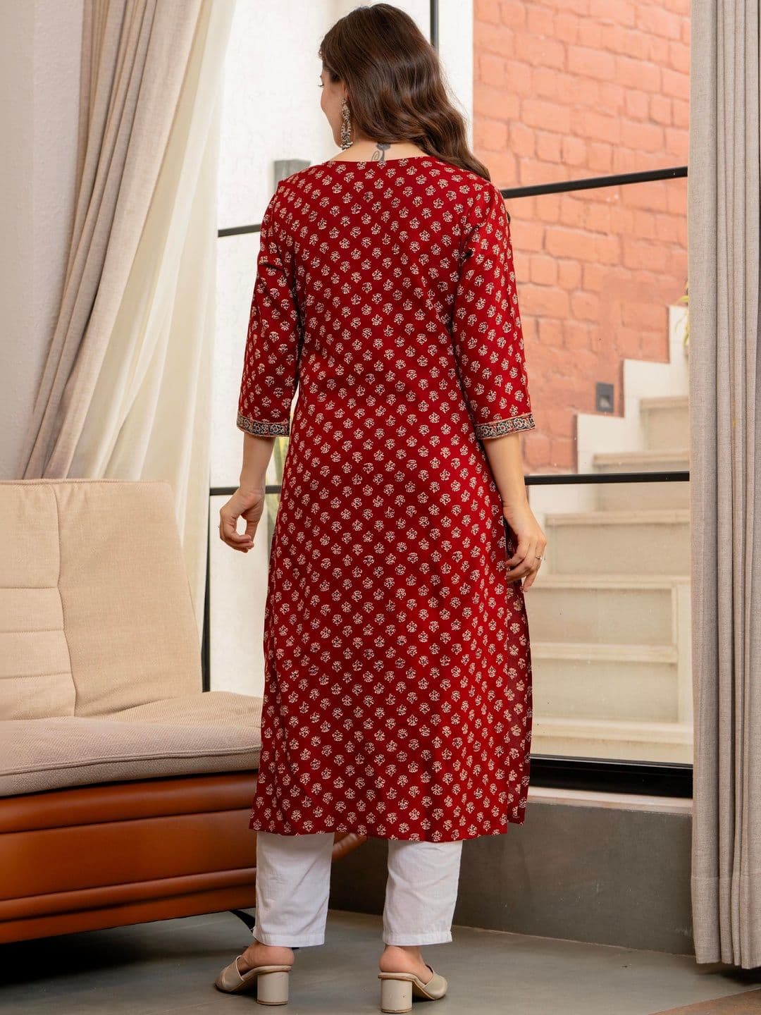 KALINI Women Ethnic Motifs Printed Kurta thumbnail 5