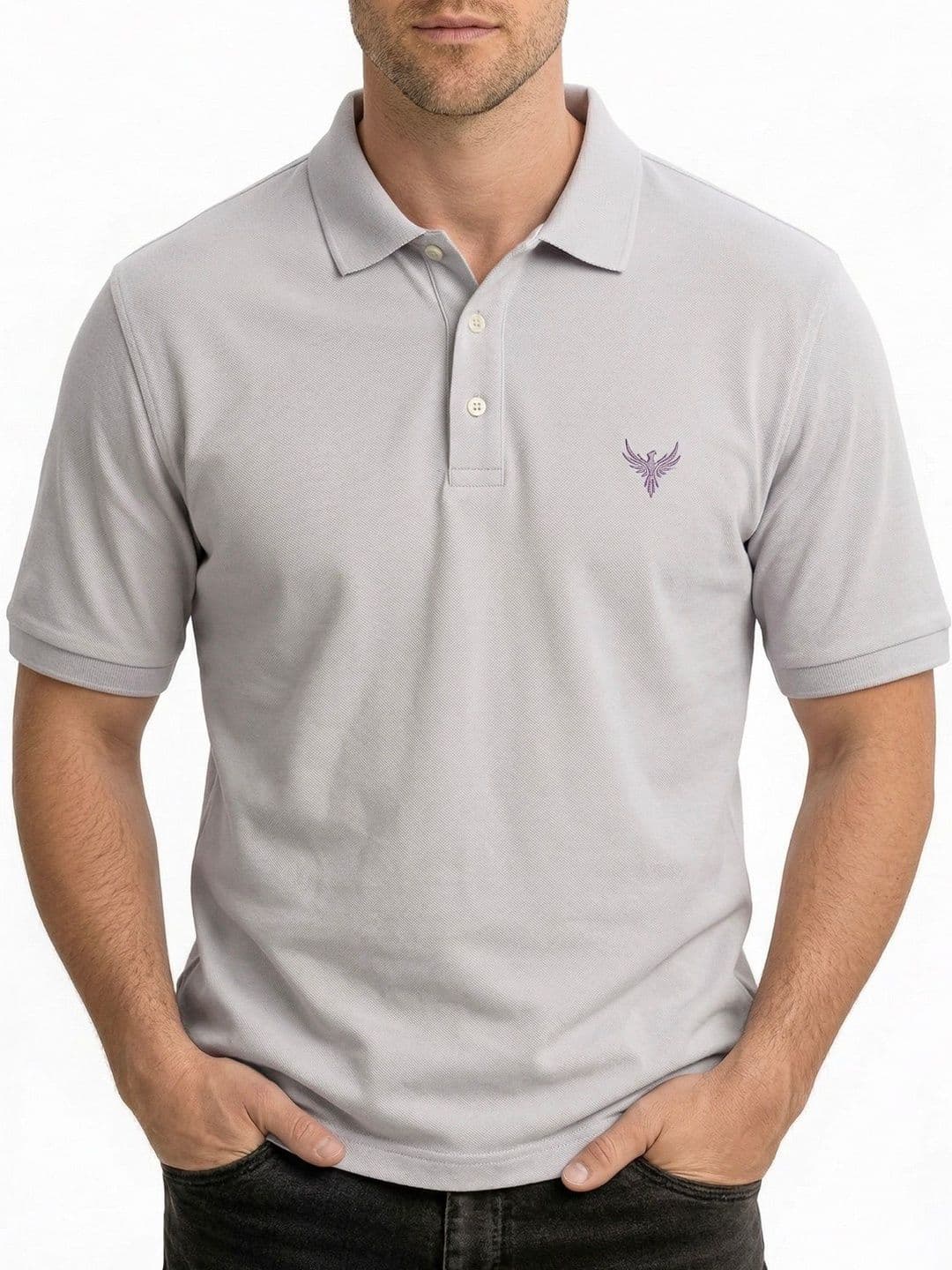 Utopium Men Brand Logo Polo Collar T-shirt - view 1