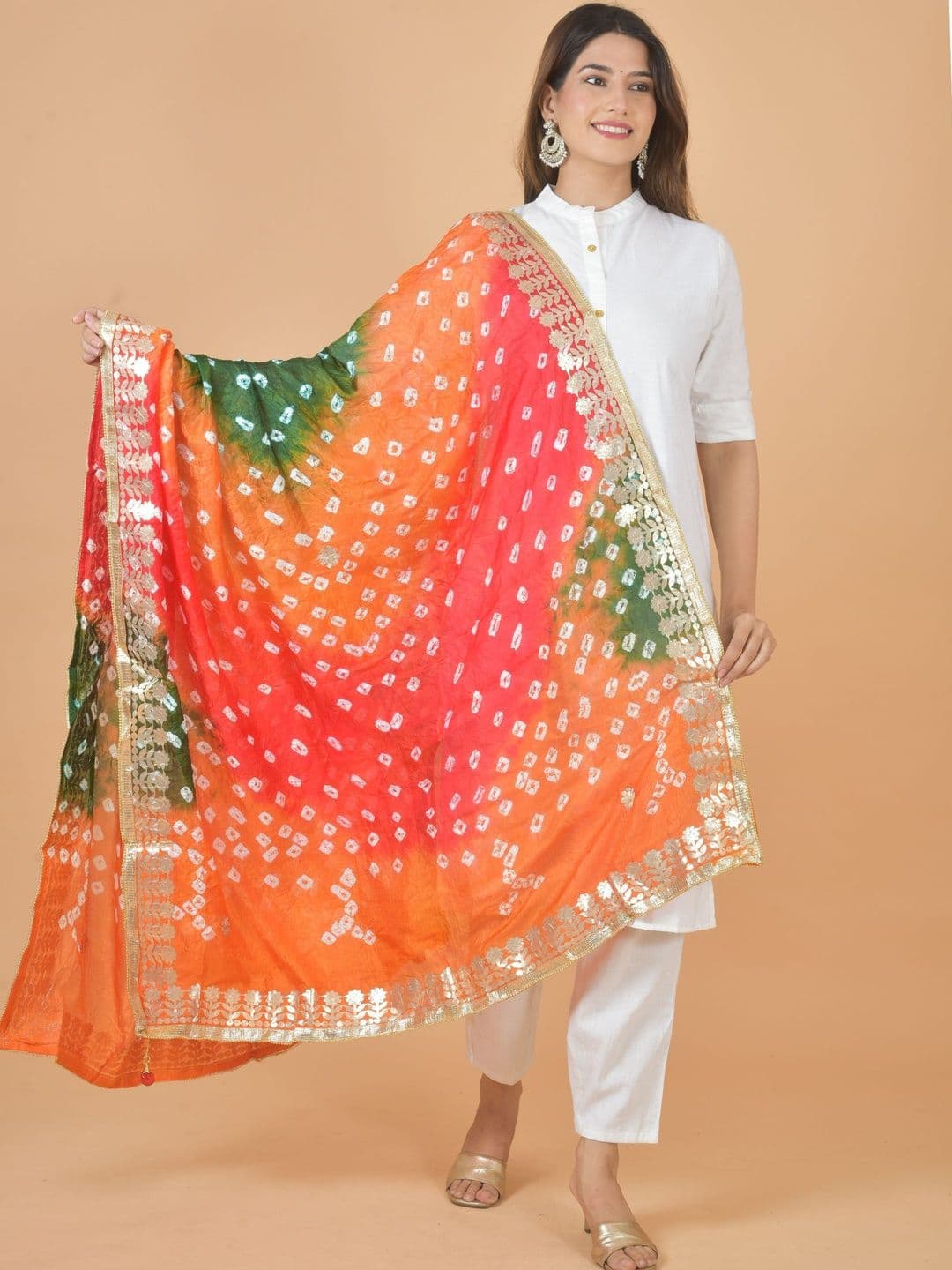 Kuhika Dyed Art Silk Dupatta with Sequinned thumbnail 4