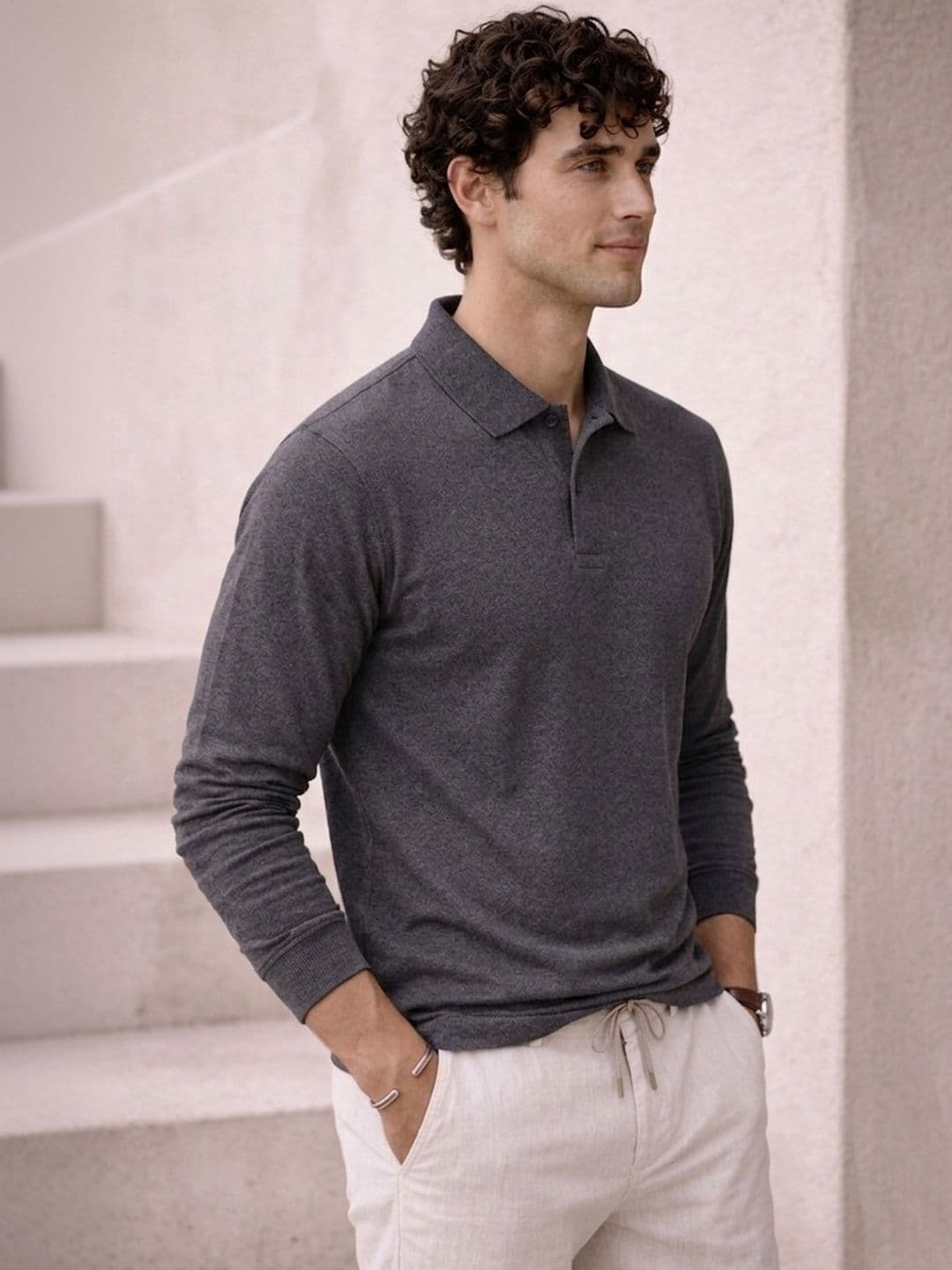 The Roadster Lifestyle Co Cotton Polo Collar T-Shirt thumbnail 3