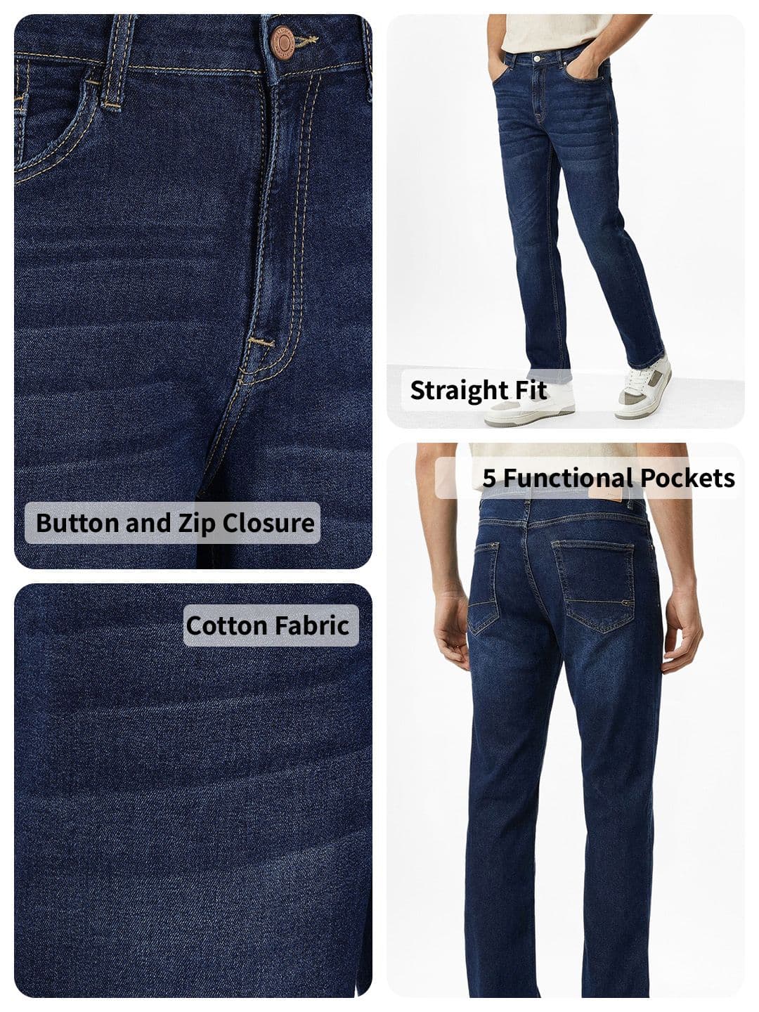 Aeropostale Men Straight Fit Mid-Rise Light Fade Stretchable Jeans thumbnail 4