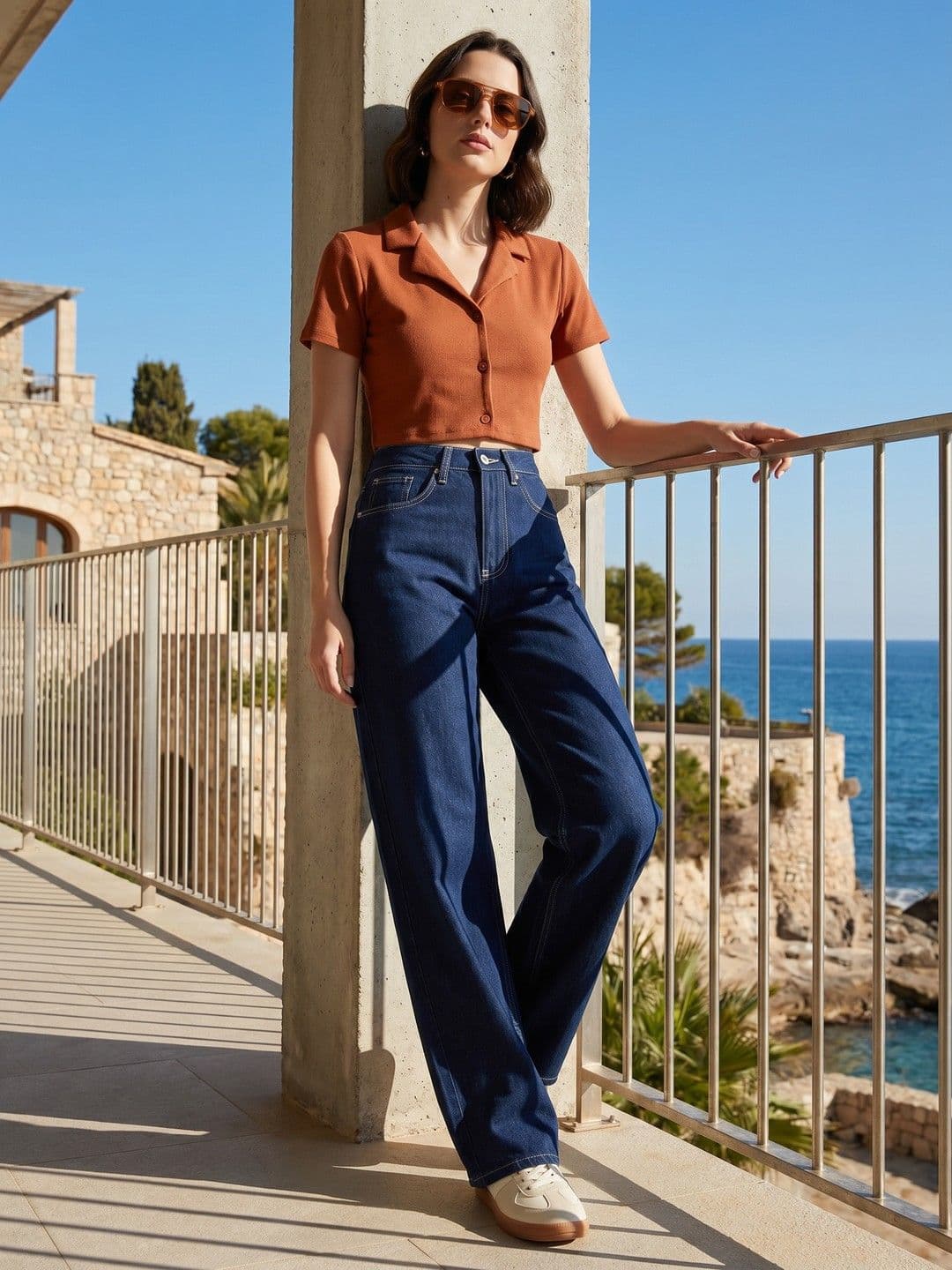 Mast & Harbour Women Relaxed Fit Stretchable Jeans thumbnail 4