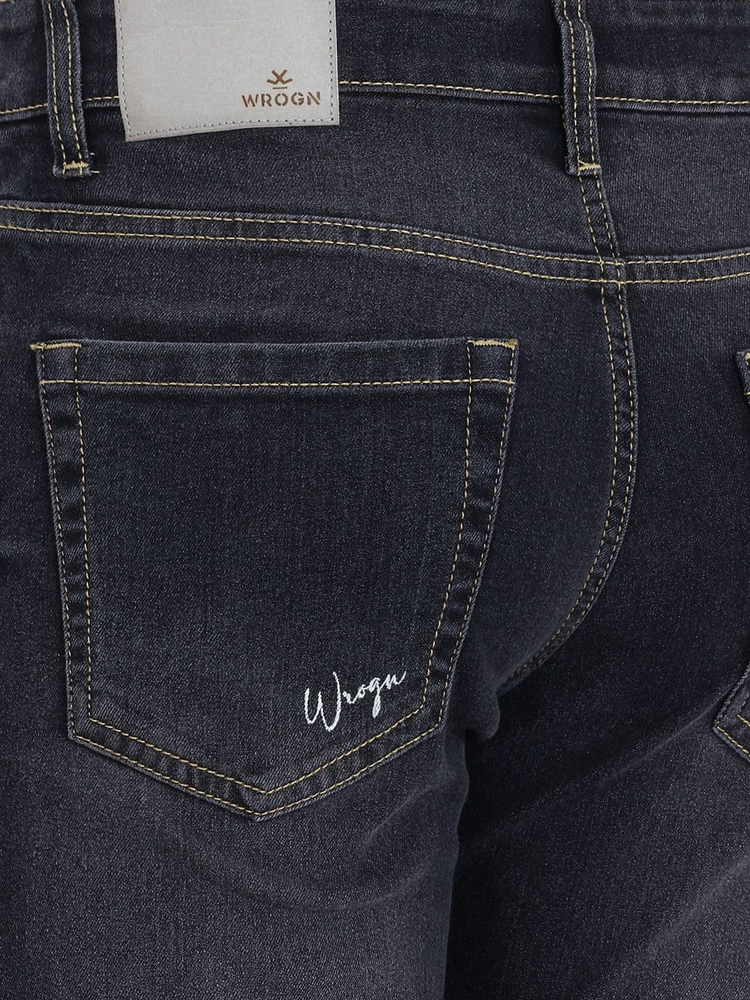 WROGN Men Straight Fit Light Fade Stretchable Jeans thumbnail 3