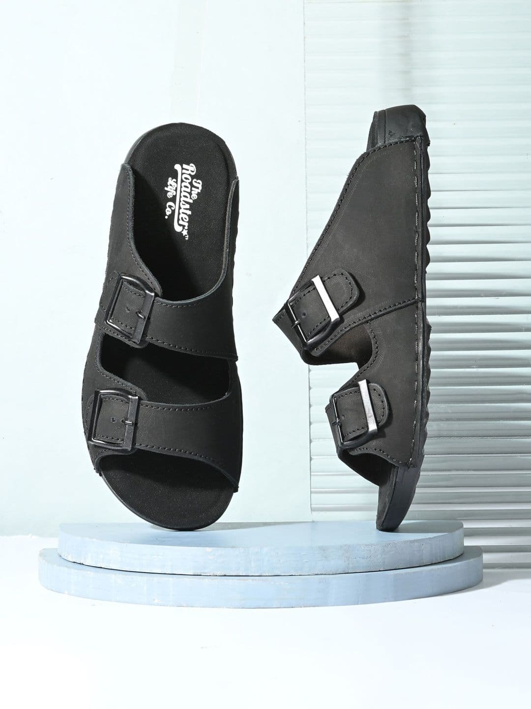 The Roadster Lifestyle Co Men Leather Slip-On Comfort Sandals - view 1