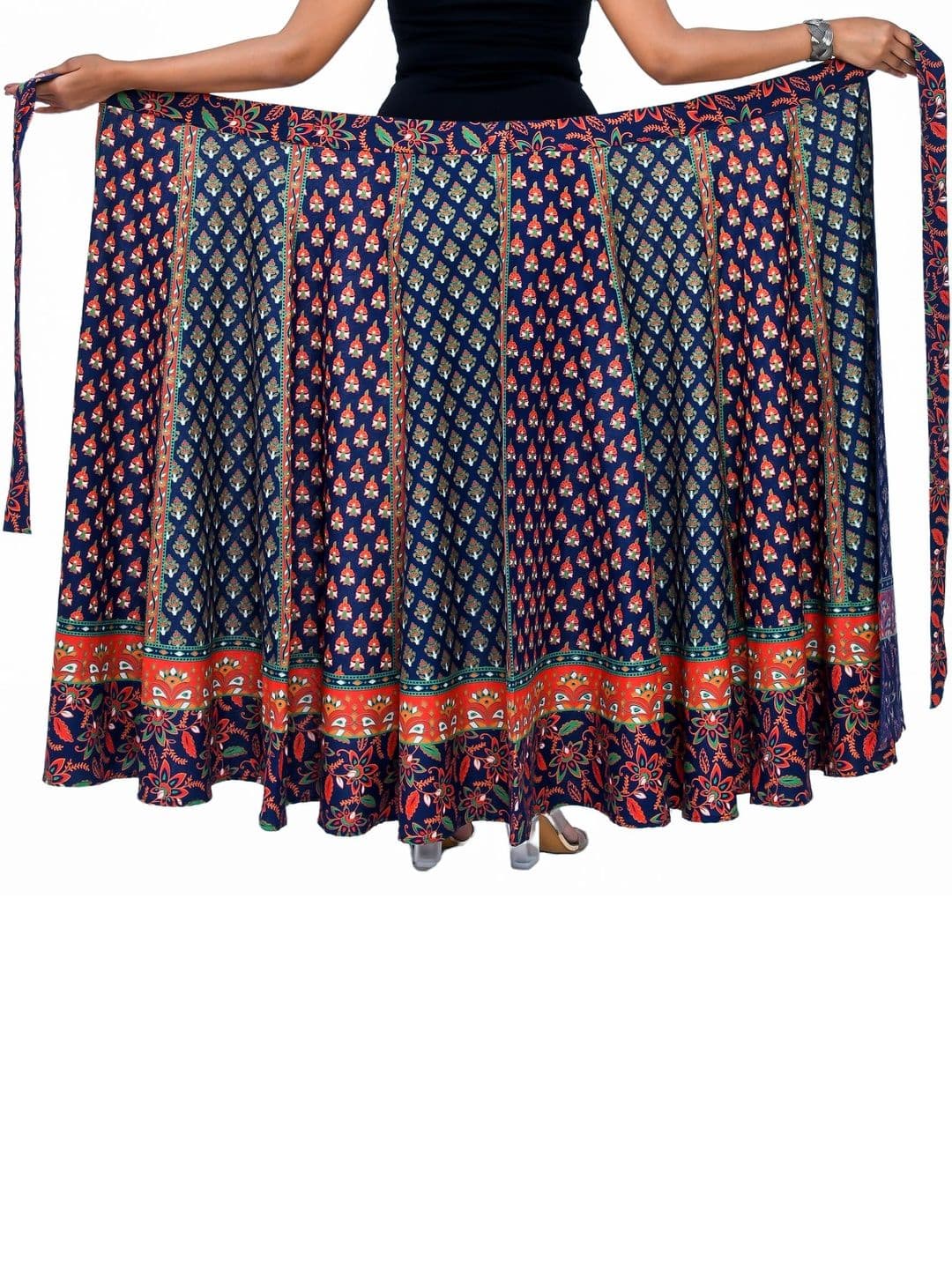 SAMJHI Women Pure Cotton Floral Maxi Wrap Skirt thumbnail 2