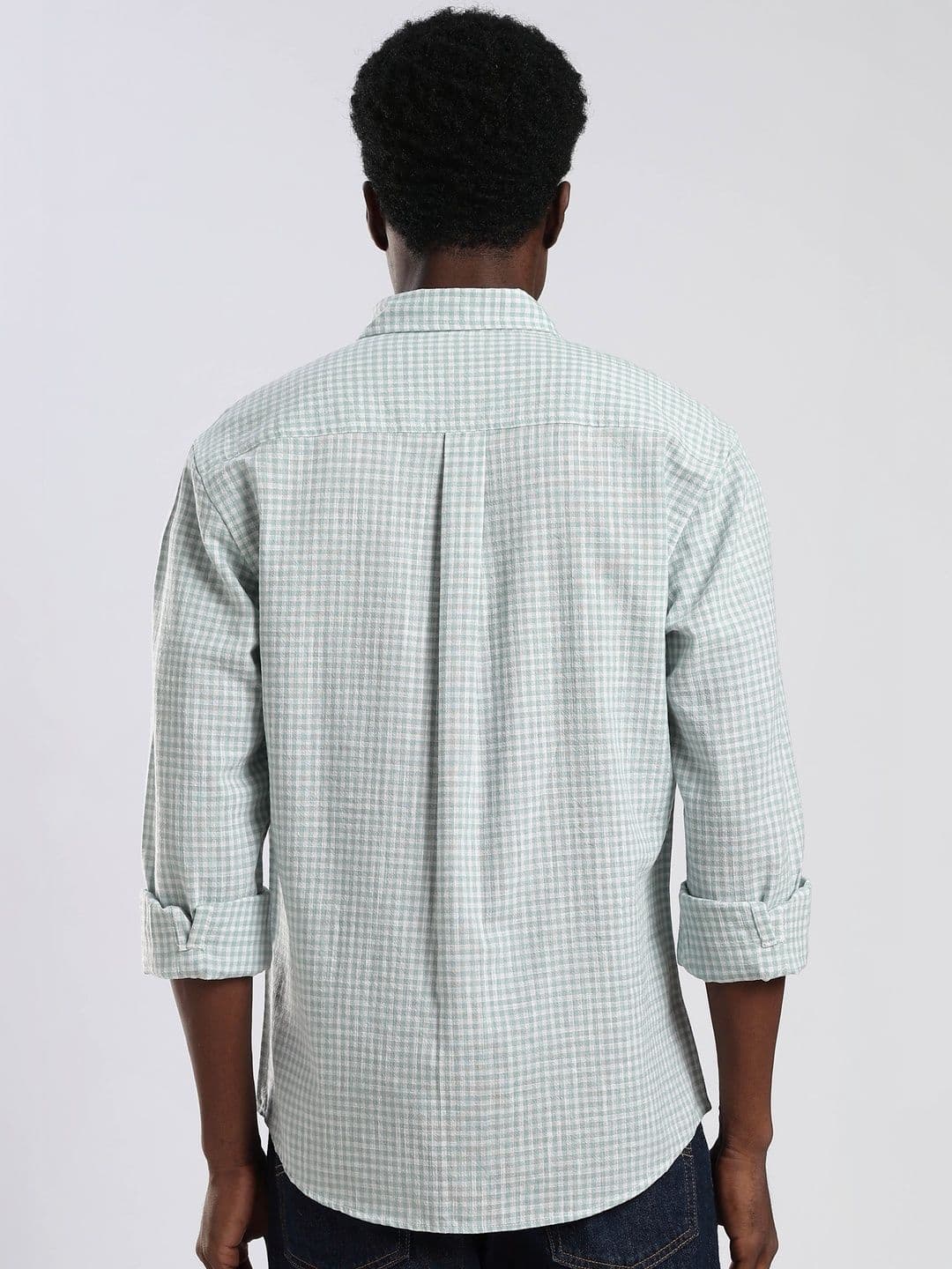 HERE&NOW Men Gingham Checks Checked Casual Shirt thumbnail 2