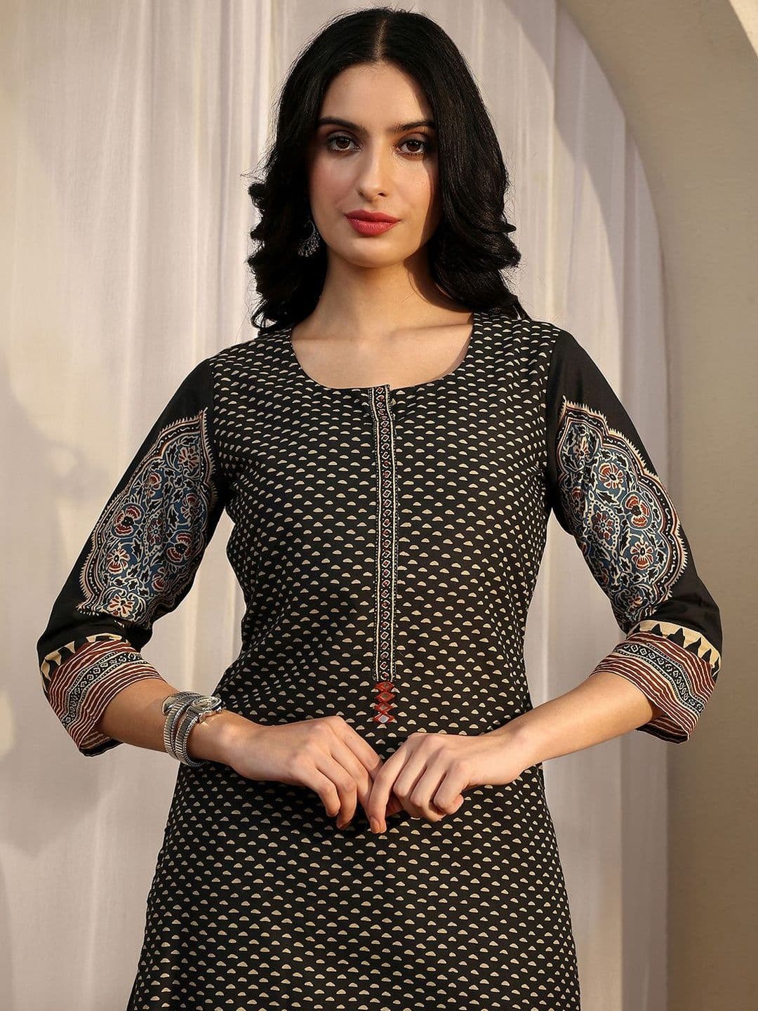Libas Women Ethnic Motifs Printed Regular Kurta with Palazzos & With Dupatta thumbnail 5