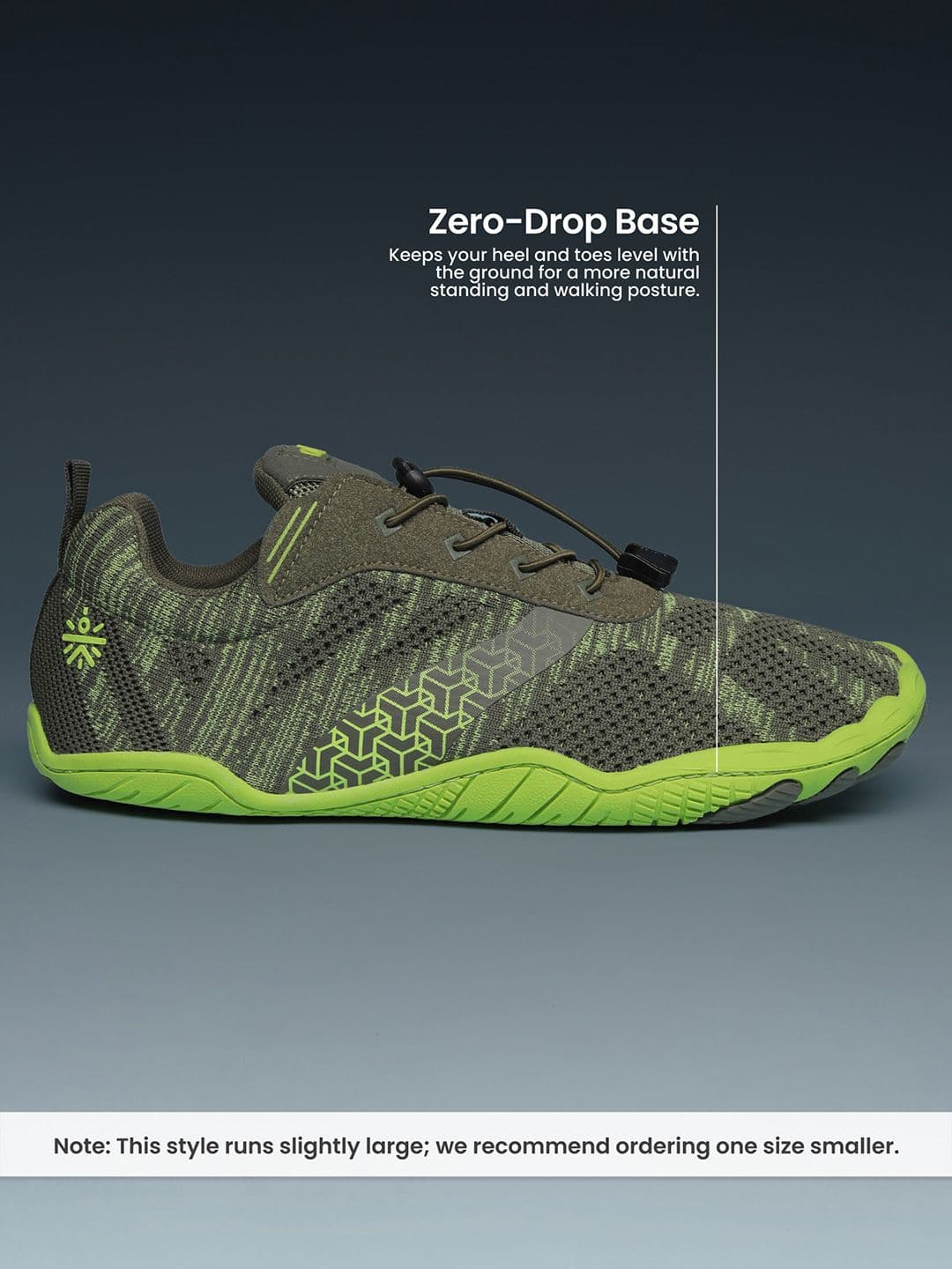 CULT Men KnitFit Barefoot Training Shoes - Olive thumbnail 2
