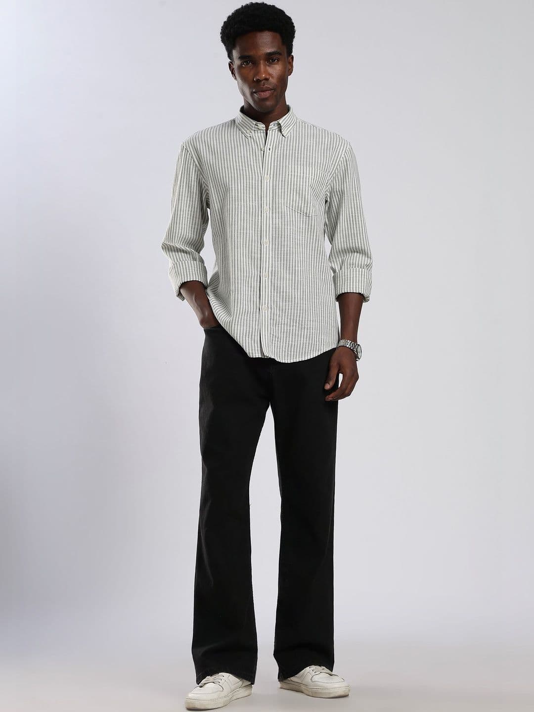 HERE&NOW Men Striped Casual Shirt thumbnail 4