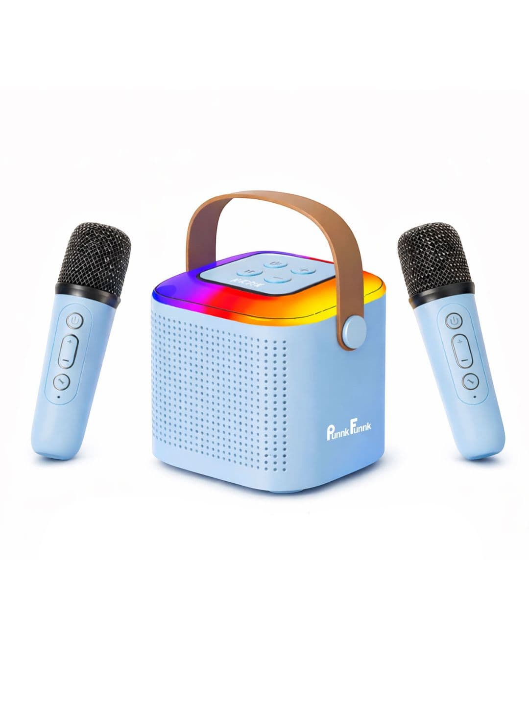 PunnkFunnk Wireless Mics Portable Karaoke Bluetooth Speaker