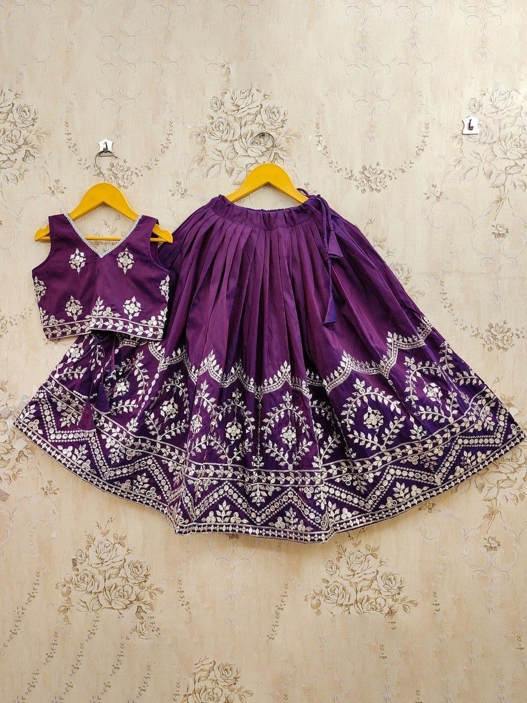 Helene Girls Embroidered Sequinned Lehenga & Blouse With Dupatta thumbnail 5