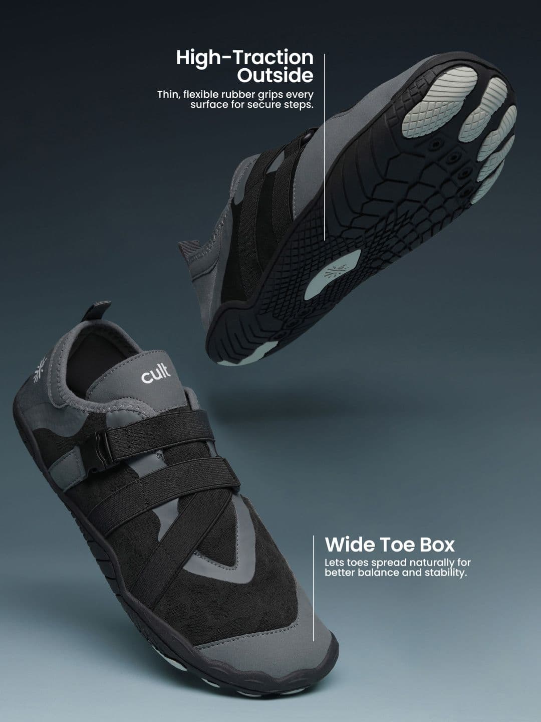 CULT MoveLite Barefoot Training Shoes - Black thumbnail 3
