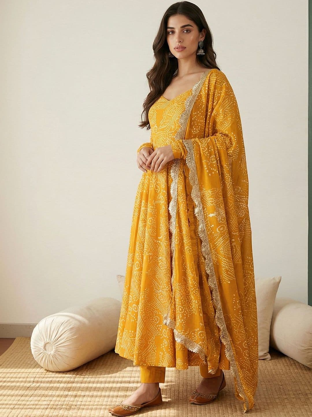 Sangria Women Printed Kurta & Trousers With Dupatta thumbnail 4