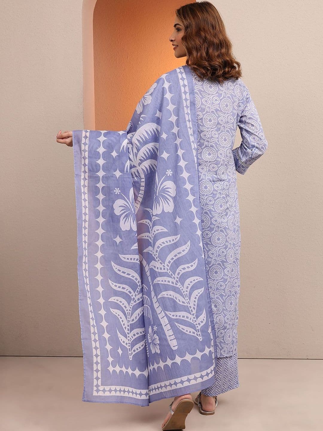 Libas Women Ethnic Motifs Printed Regular Kurta with Trousers & With Dupatta thumbnail 6