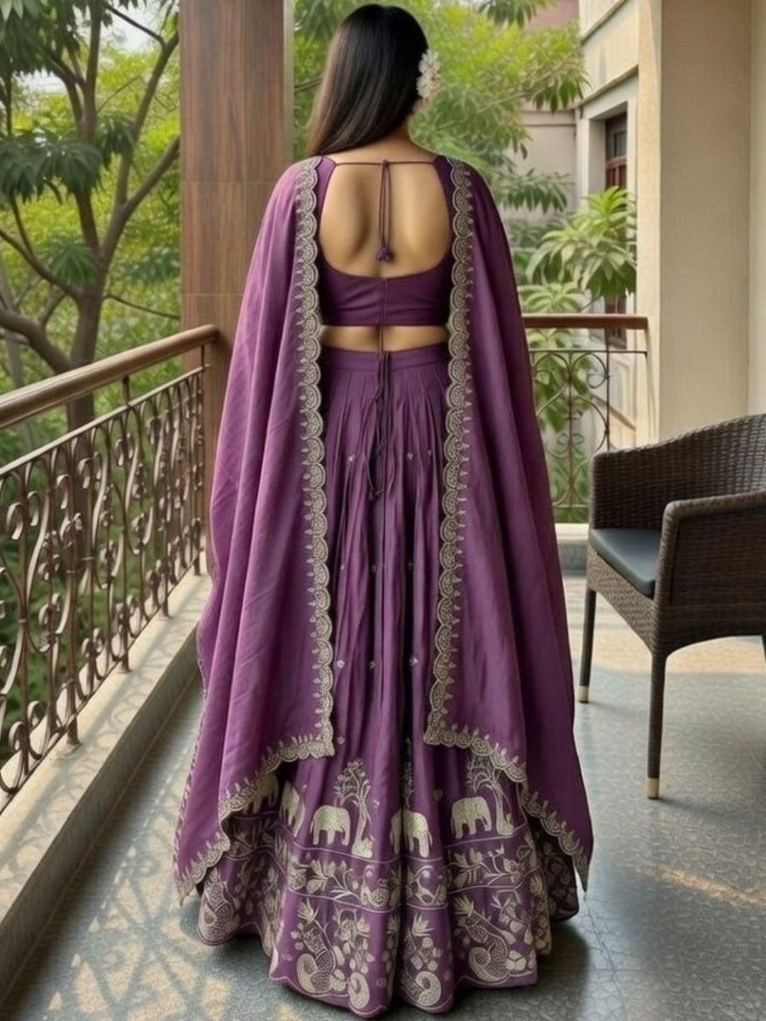 Closin Girls Embroidered Thread Work Ready to Wear Lehenga & Blouse With Dupatta thumbnail 2
