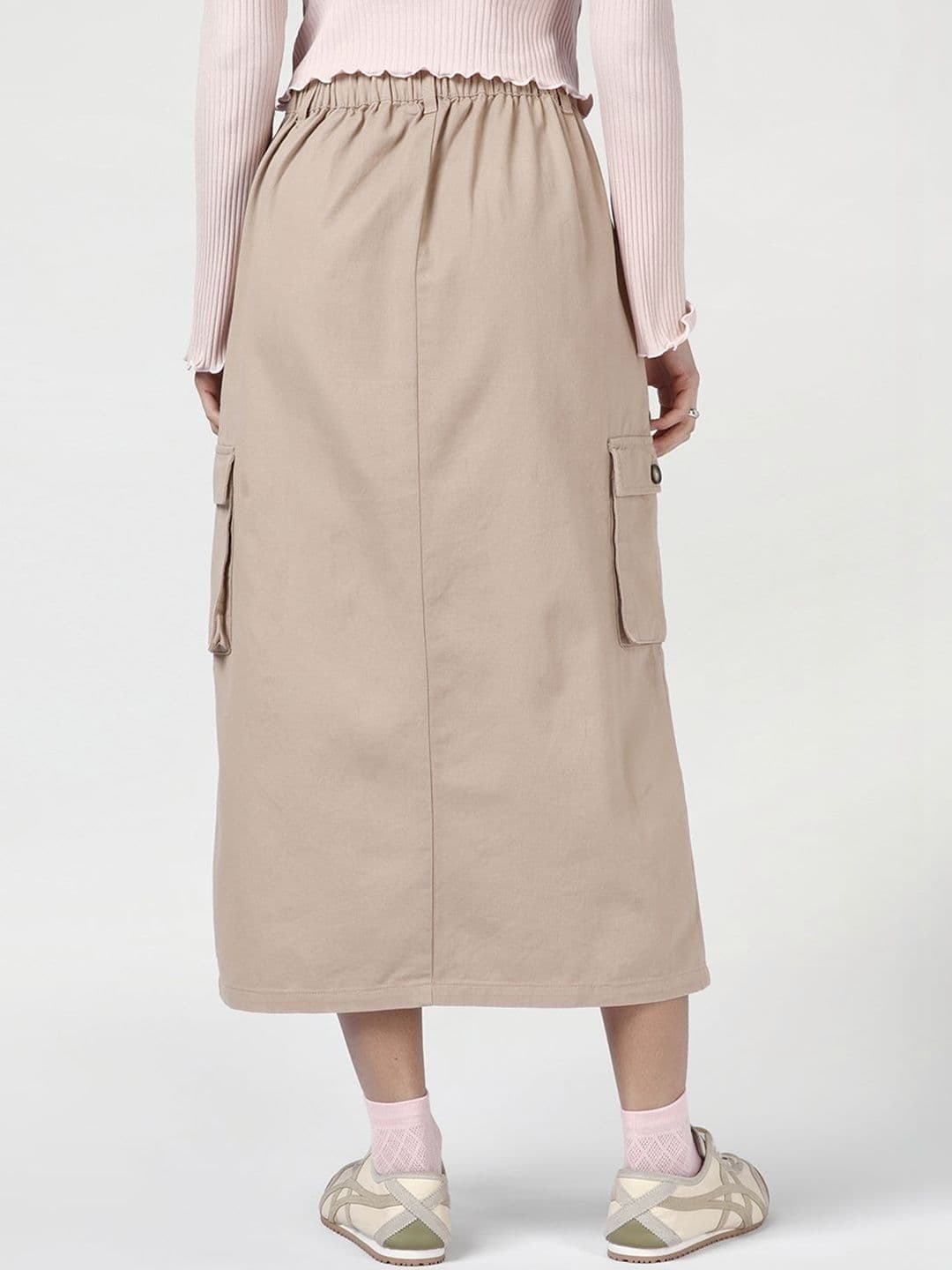 Bewakoof Women's Beige Cargo Skirts thumbnail 4