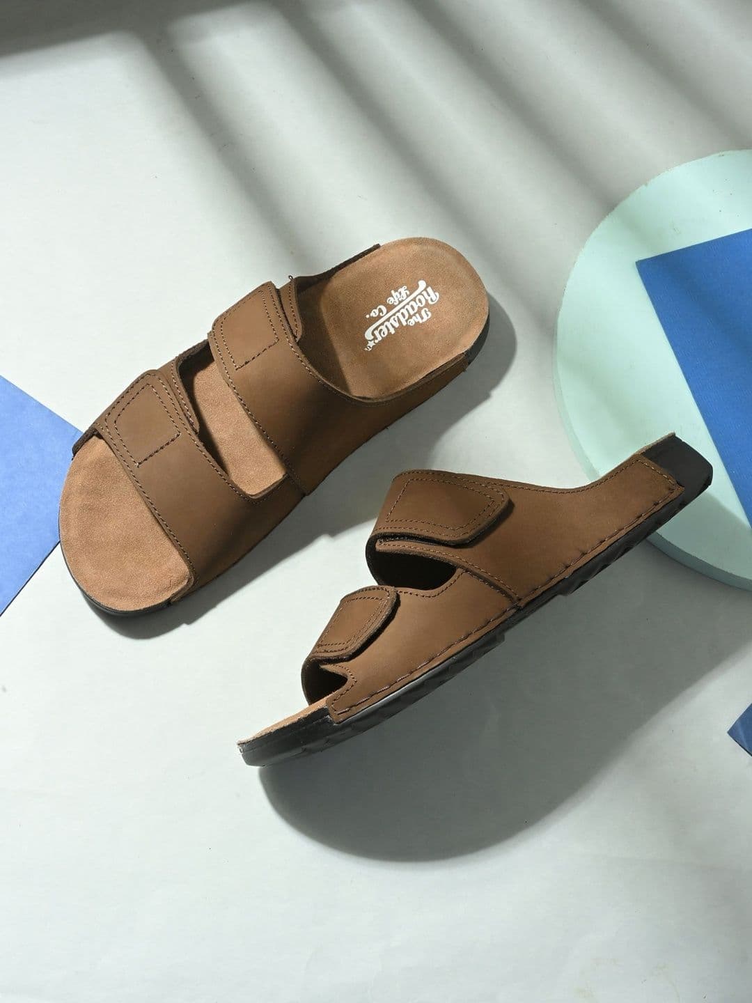 The Roadster Lifestyle Co Men Leather Slip-On Comfort Sandals - view 1