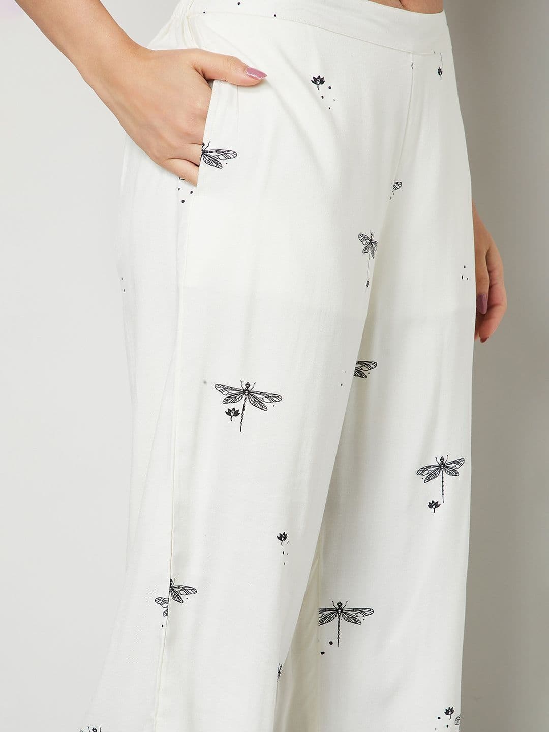 Colour Me by Melange Women Floral Printed Flared Ethnic Palazzos thumbnail 2