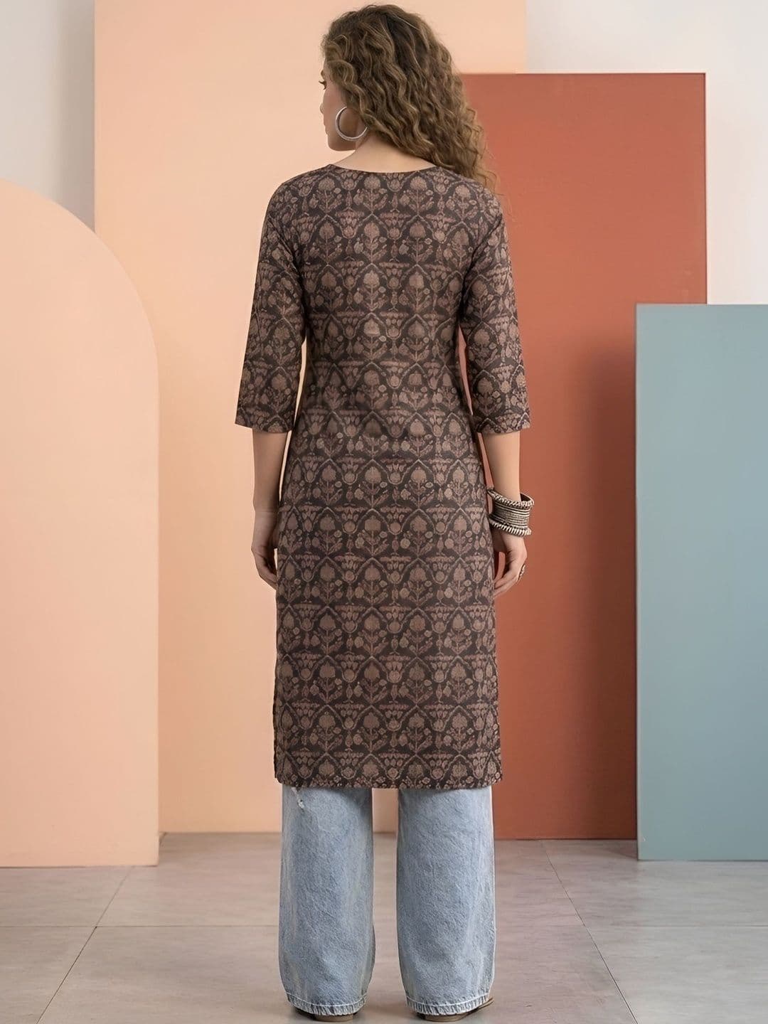 SZN Women Ethnic Motifs Printed Kurta thumbnail 5