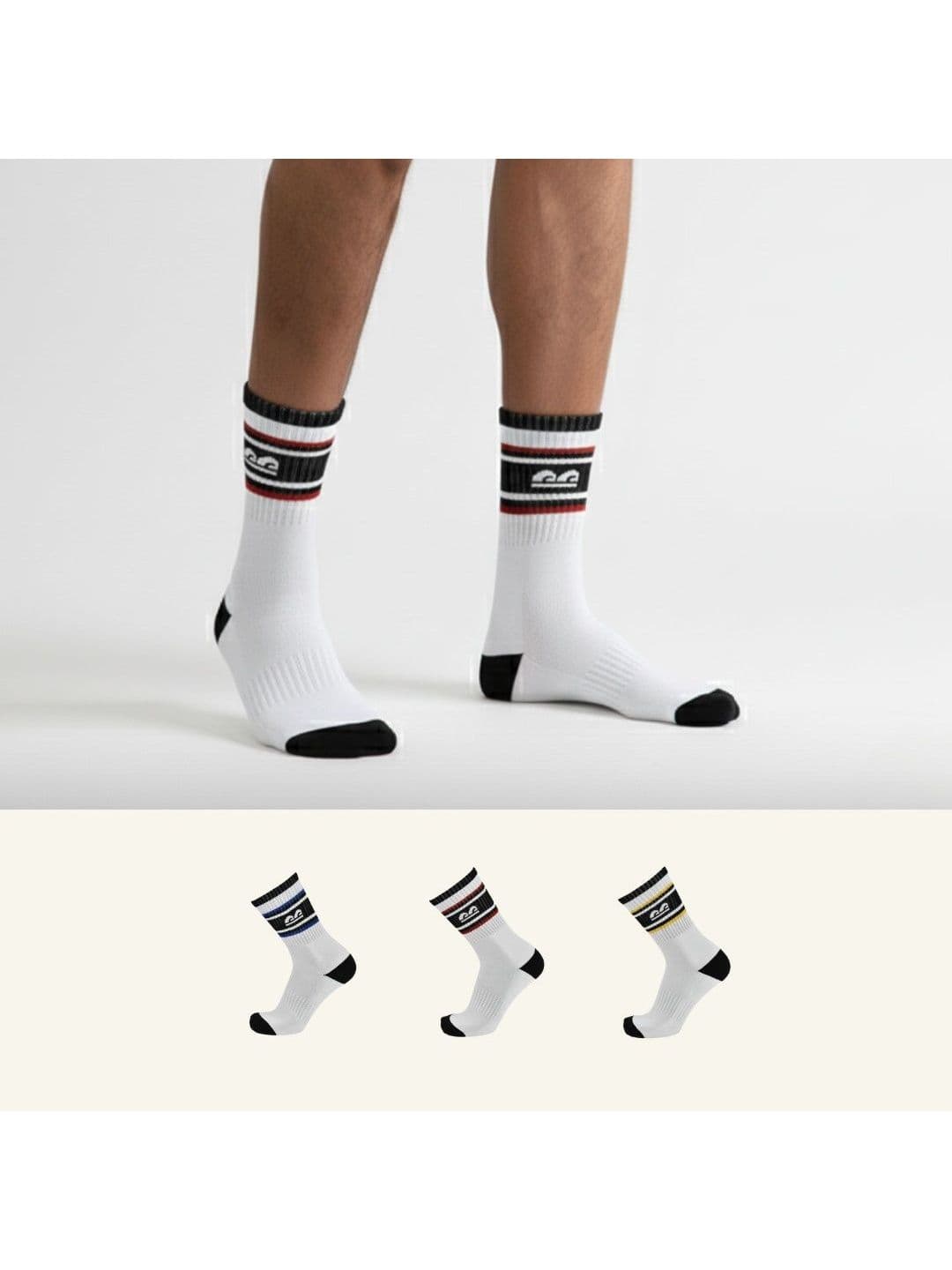 The Sock Street Unisex Assorted Striped Calf Length Socks thumbnail 4