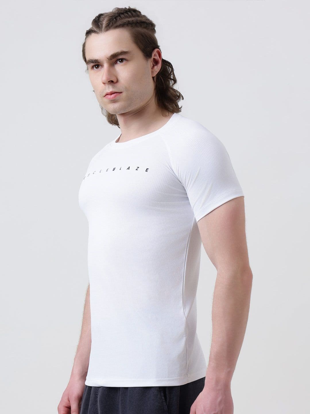 MuscleBlaze Unisex Typography Printed Round Neck Slim Fit T-shirt thumbnail 2