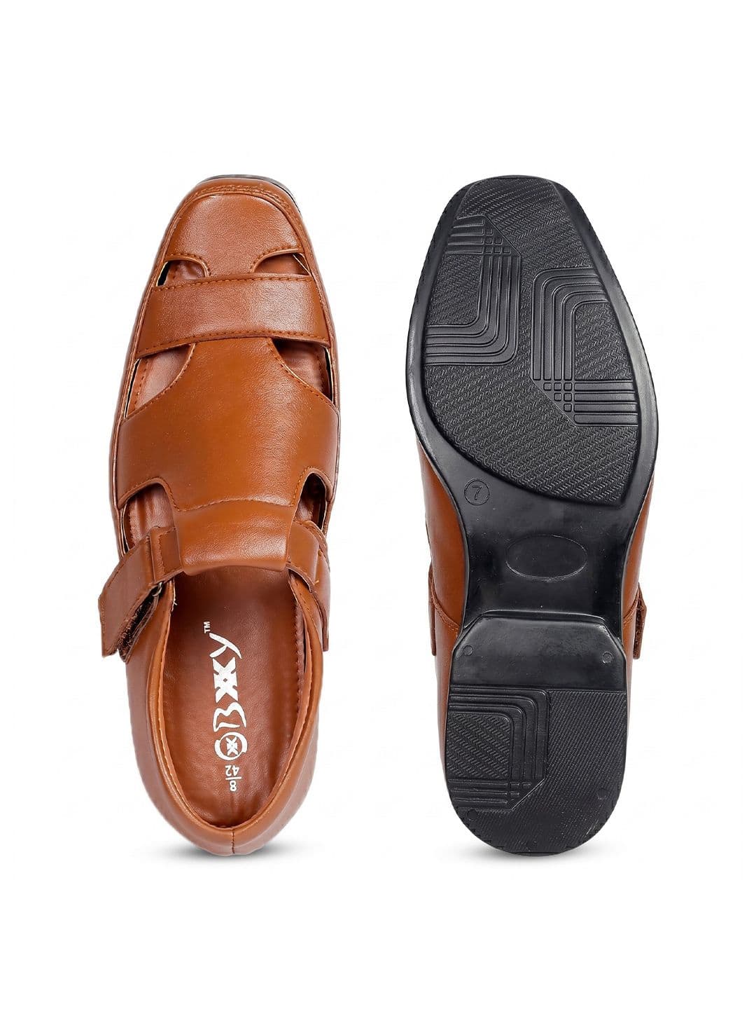 Bxxy Men Black Elevator Formal Cushion Insole Sandal thumbnail 3