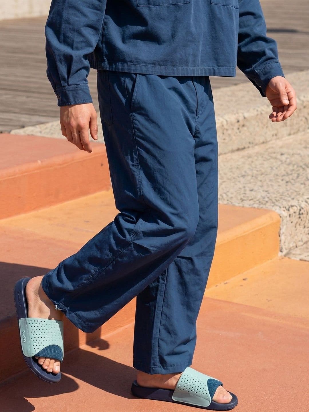CHUPPS Men Aqua Blue Dink Ergo-X Orthopedic Sliders thumbnail 6