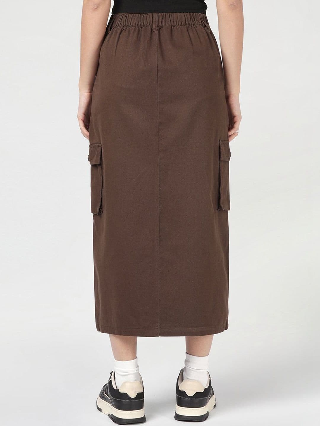 Bewakoof Women's Coffee Brown Cargo Skirts thumbnail 3