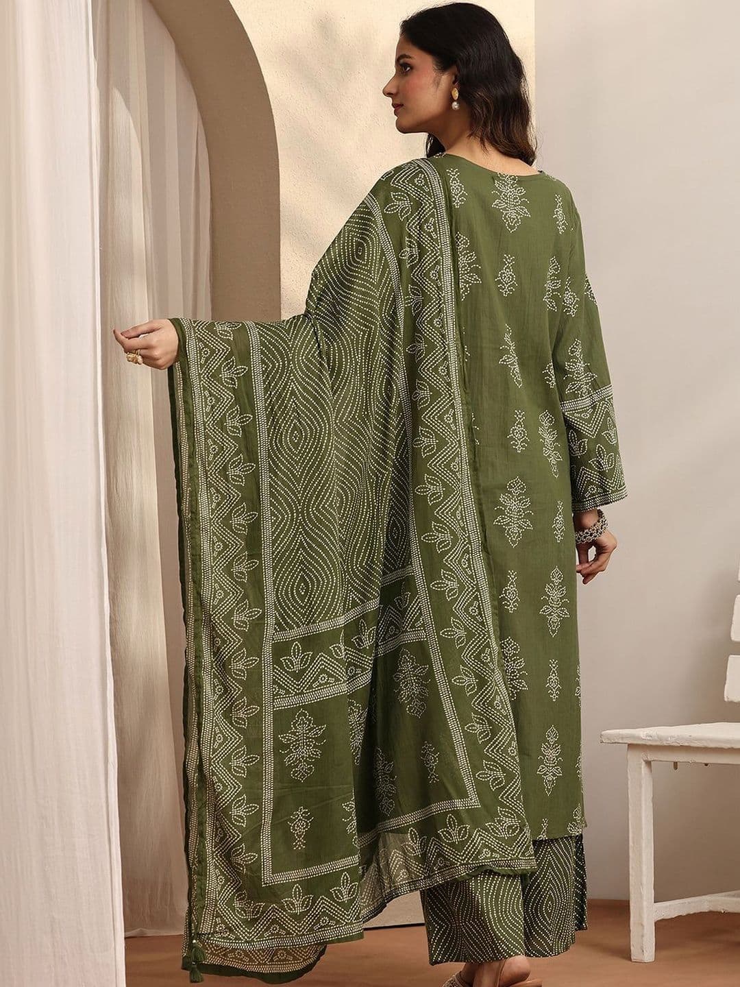 Libas Women Ethnic Motifs Printed Regular Kurta with Palazzos & With Dupatta thumbnail 7
