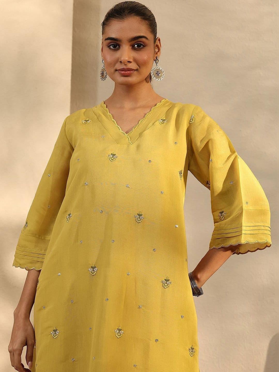 Libas Women Embellished Mirror Work Kurta thumbnail 2