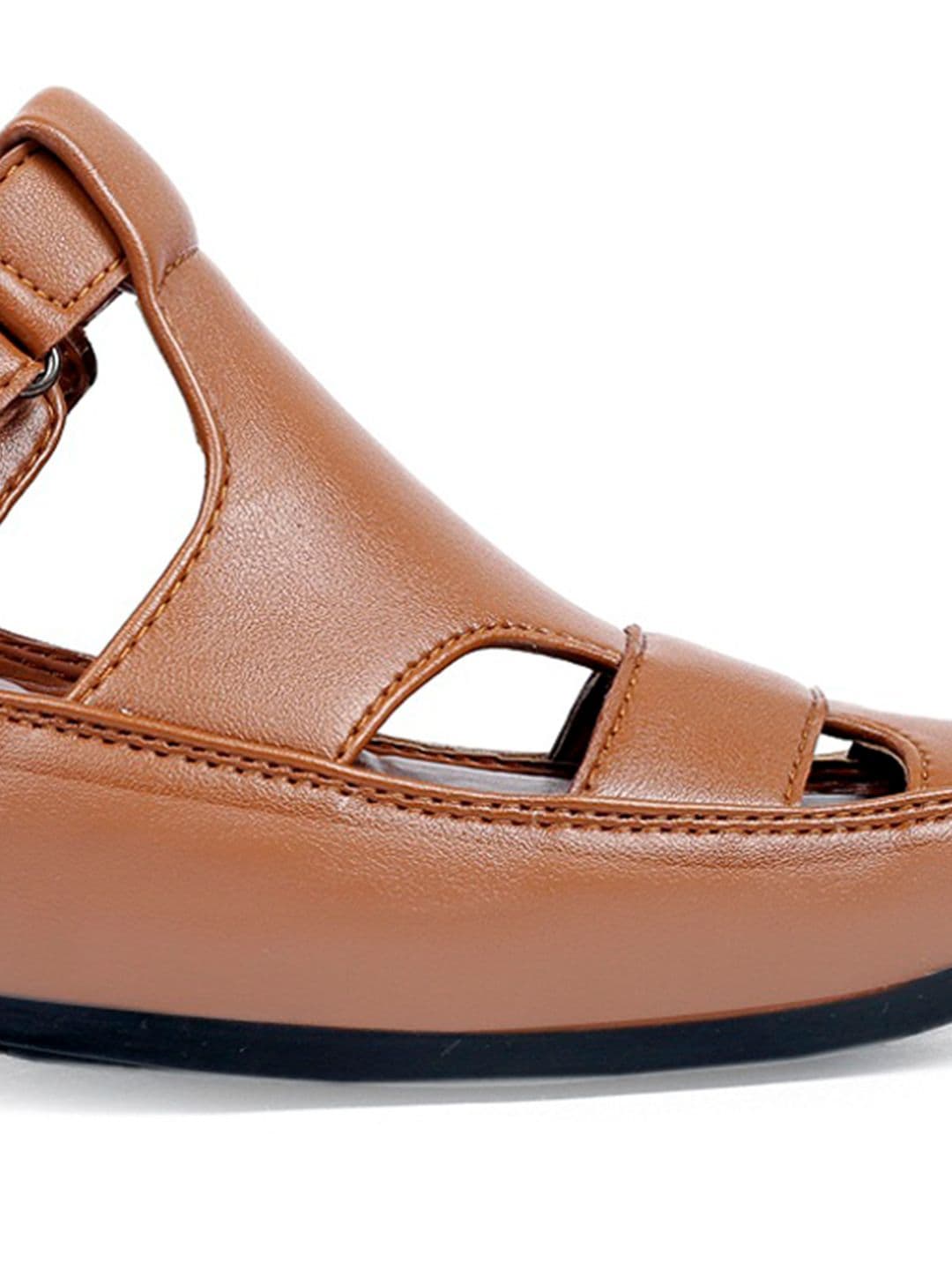 Bxxy Men Black Elevator Formal Cushion Insole Sandal thumbnail 4