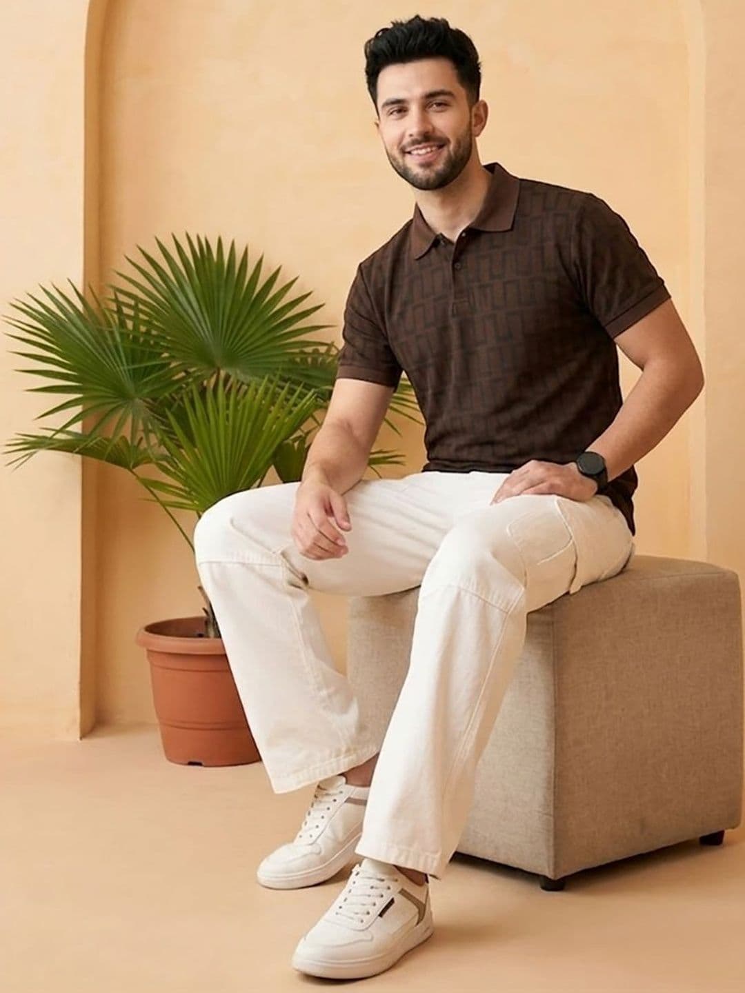 YONGE Men Polo Collar T-shirt thumbnail 4