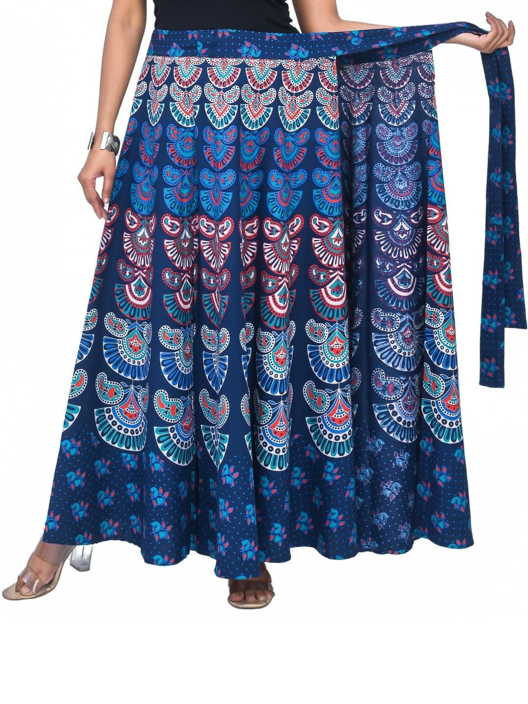SAMJHI Women Pure Cotton Paisley Maxi Wrap Skirt - view 1