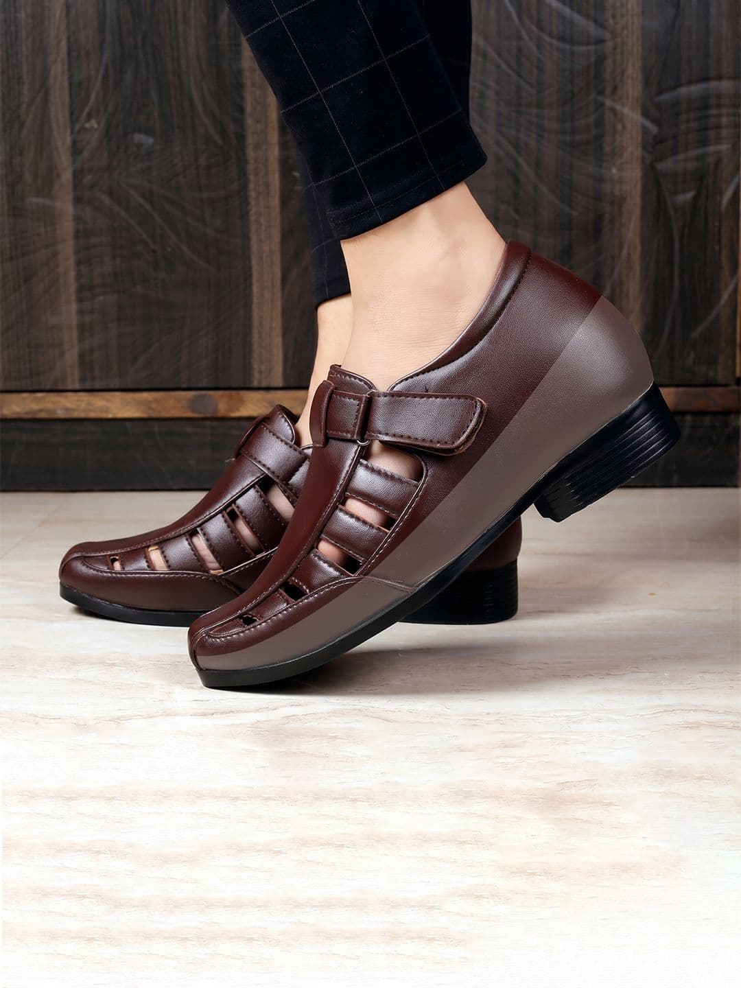 Bxxy Men 3 Inch Hidden Elevator Height Increasing Formal Shoe-Style Sandals - view 1