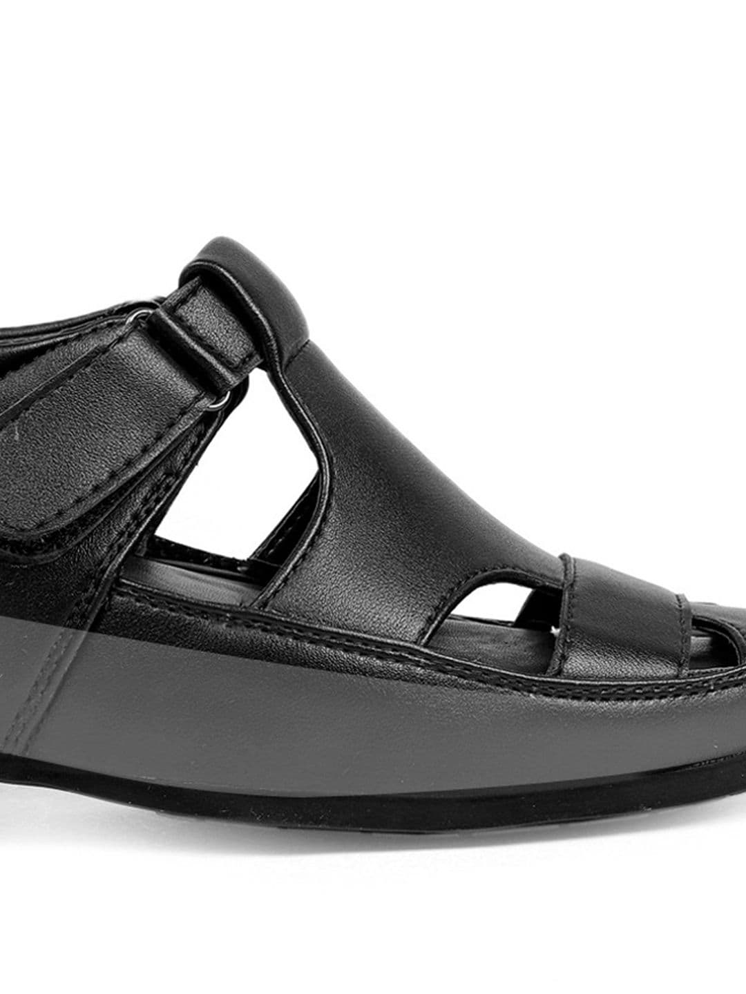 Bxxy Men Black Elevator Formal Cushion Insole Sandal thumbnail 7