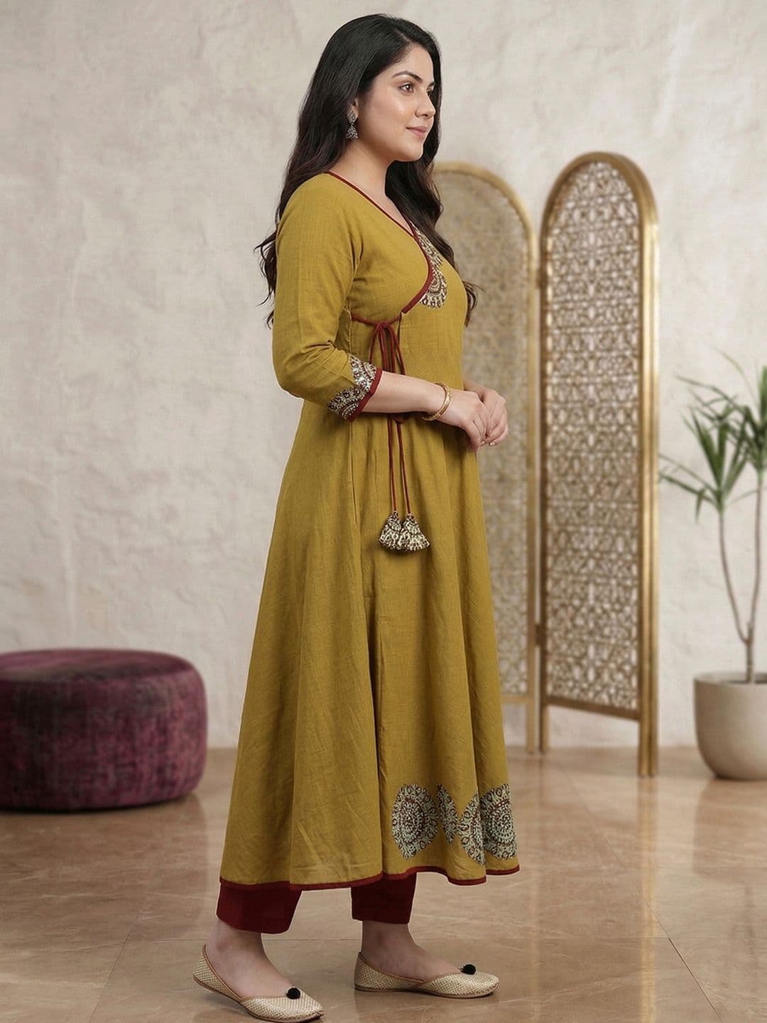 YASH GALLERY Women Ethnic Motifs Printed Indie Prints Anarkali Kurta thumbnail 5