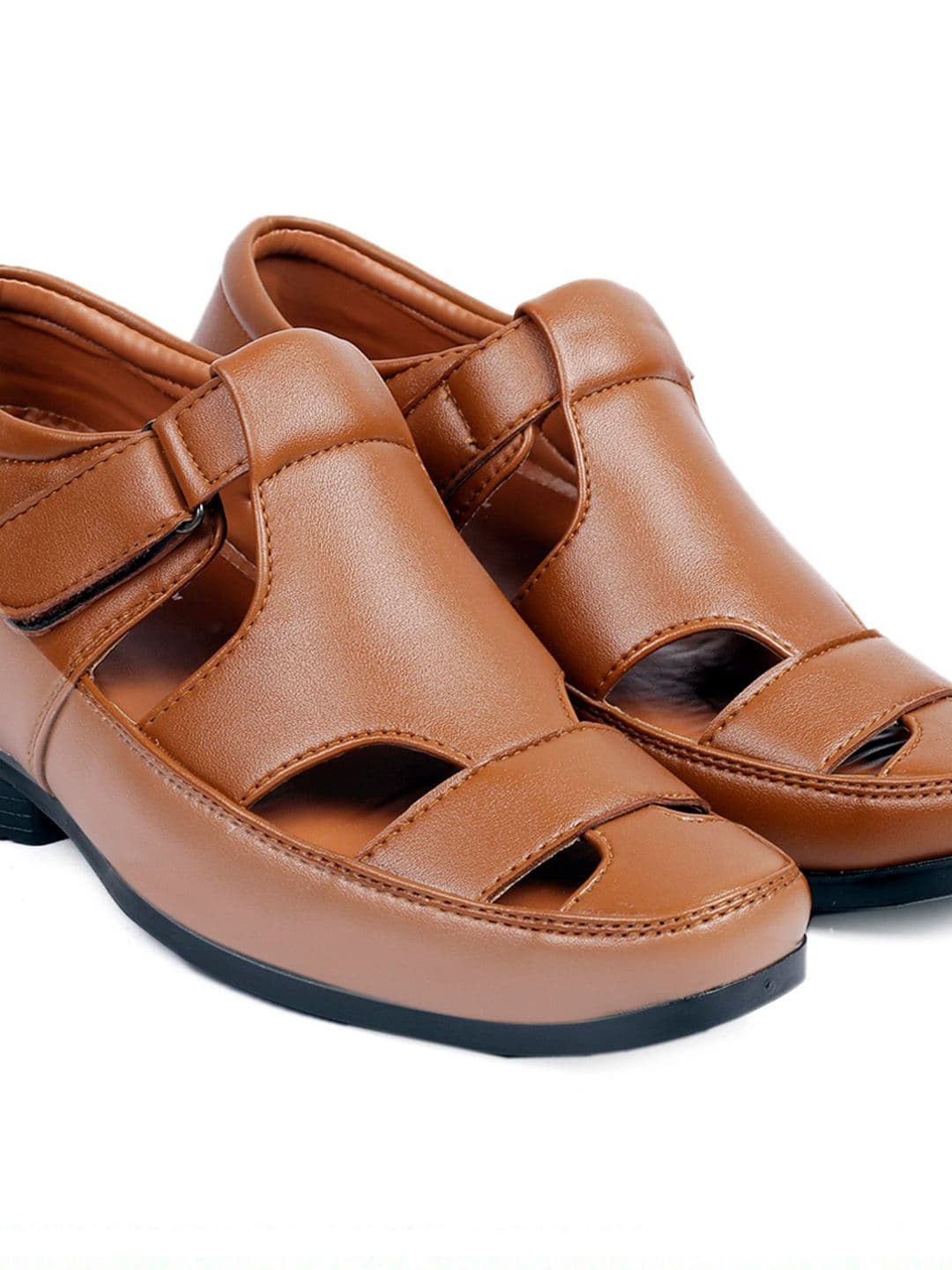 Bxxy Men Hidden Height Increasing Velcro Strap Closure Sandals thumbnail 3