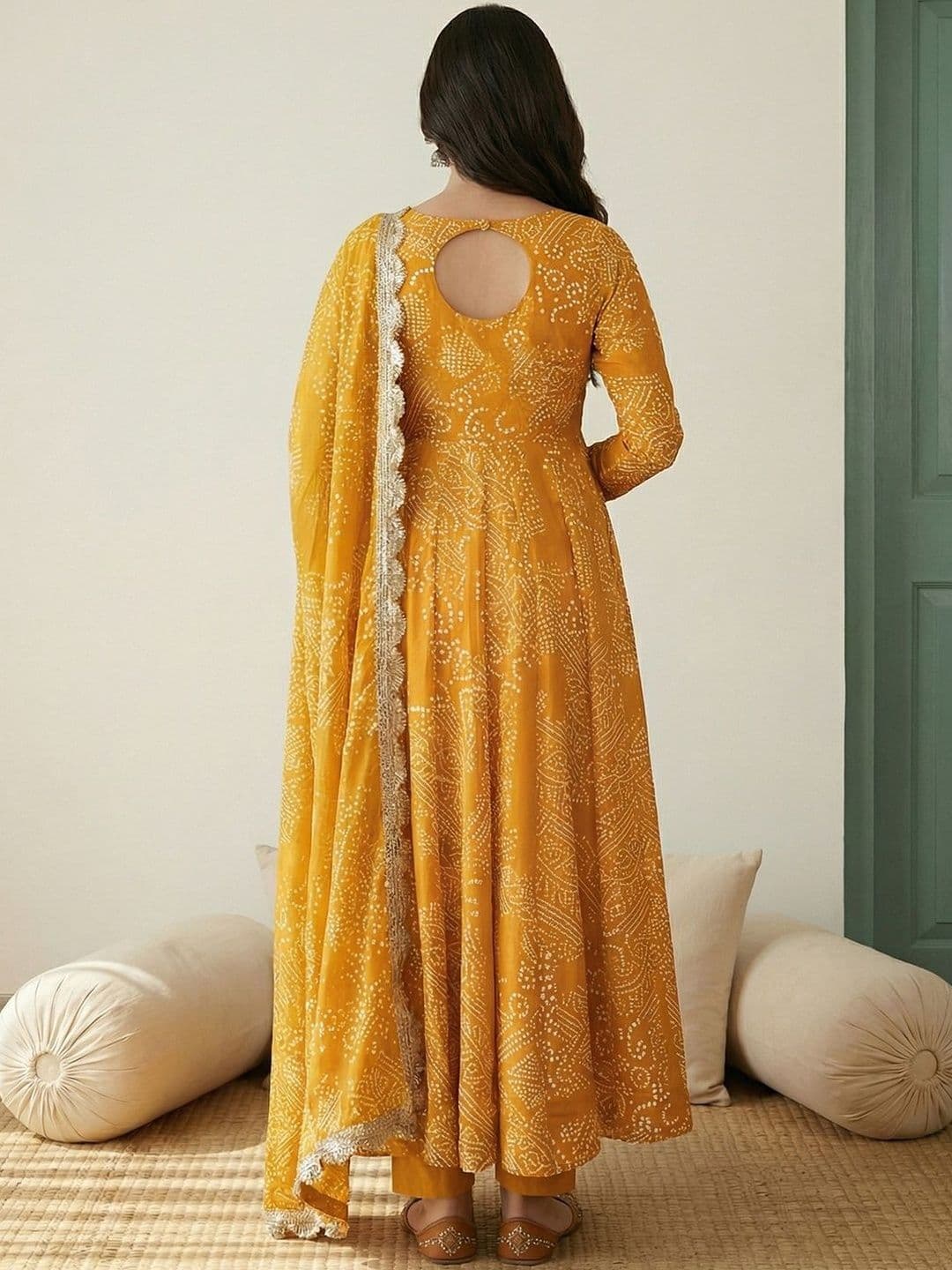 Sangria Women Printed Kurta & Trousers With Dupatta thumbnail 3
